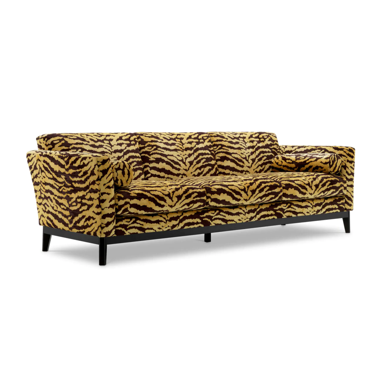 Sofa FLUX goud-bruin print