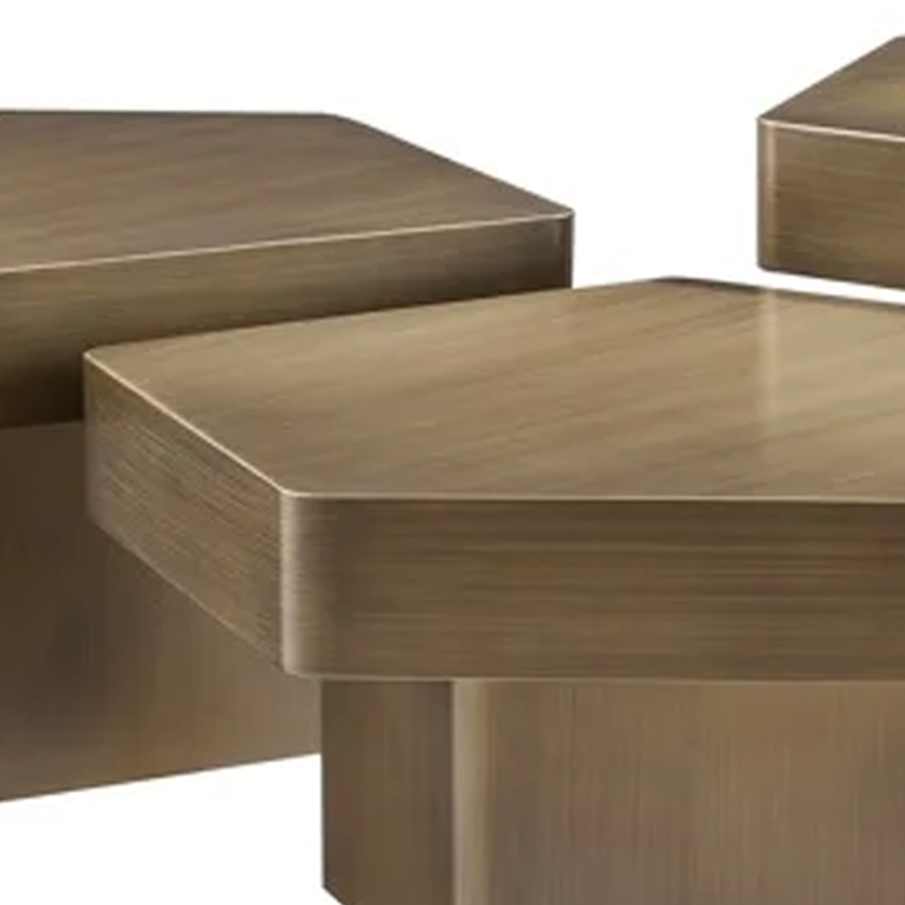 Zestaw stolików HEXA antyczny złoty