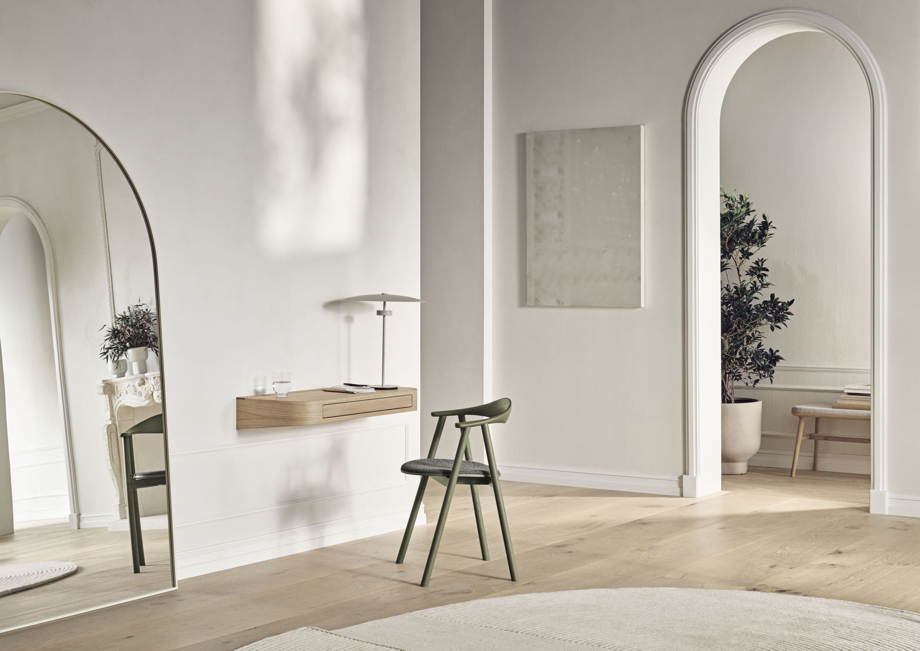 Lustro RIPPLE met grijze lijst