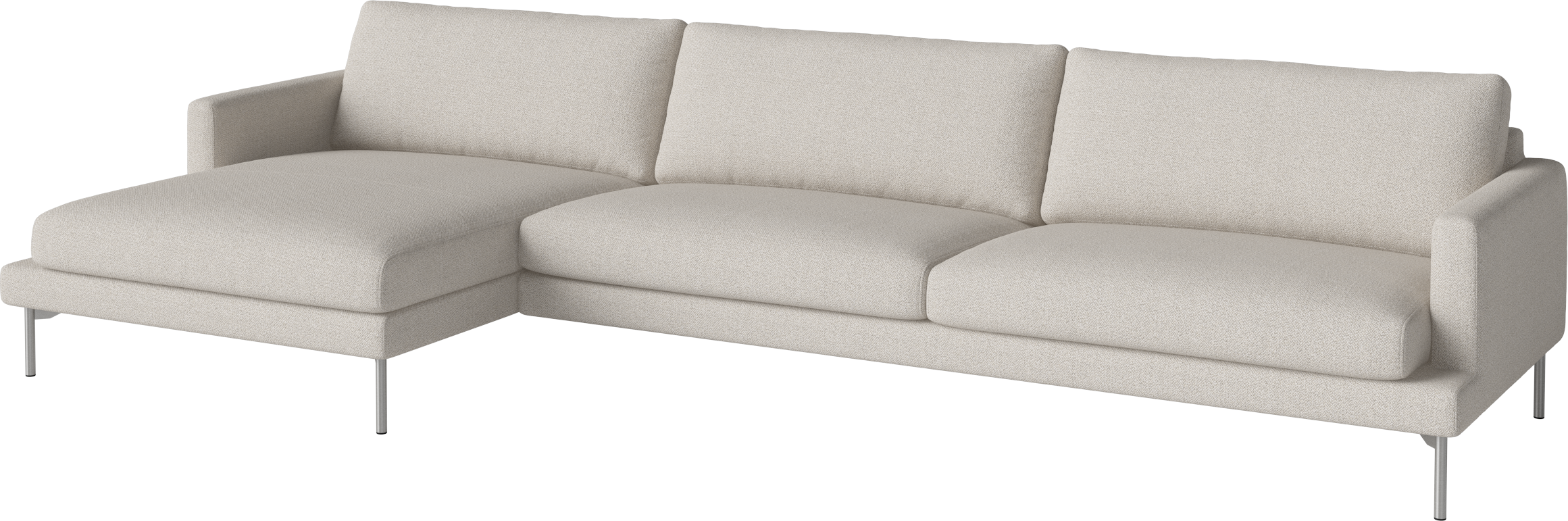 Links -Hand -Ecke Veneda Slim Stahlbasis