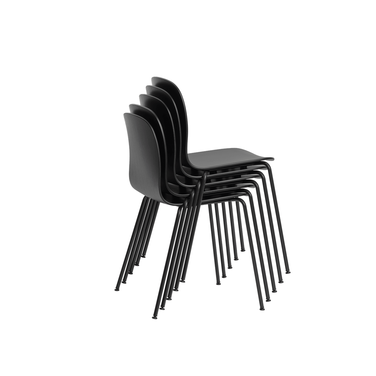 Stuhl VISU schwarz mit Stahlbasis