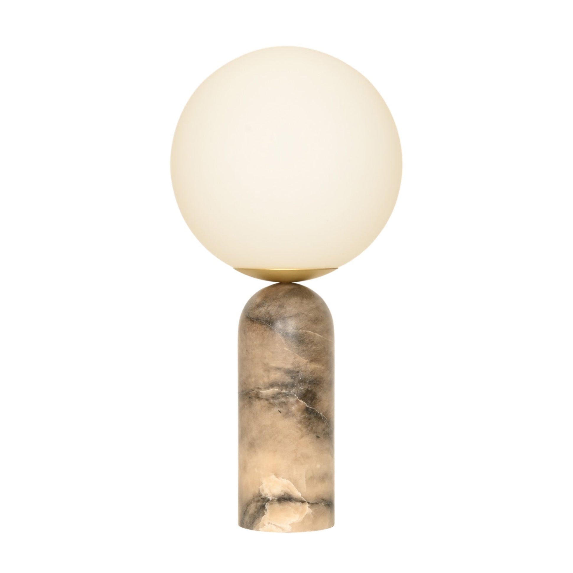 ATLAS Table Lamp Dark Beige Alabaster
