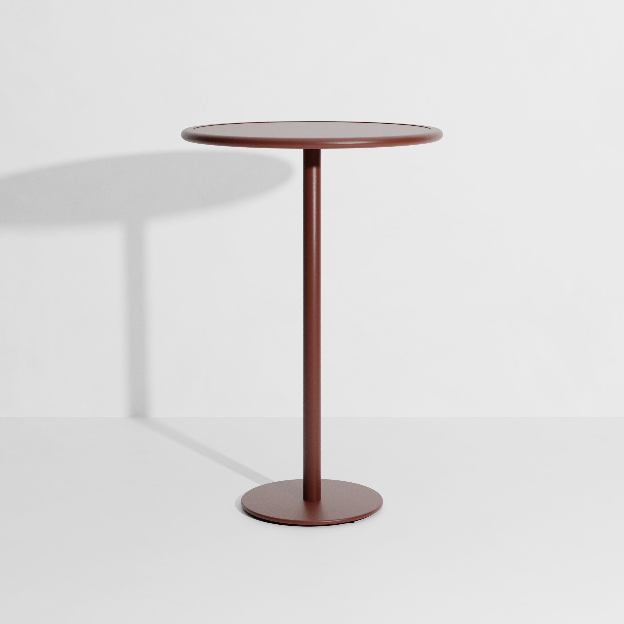 Ronde tuintafel WEEK-END in roodbruin