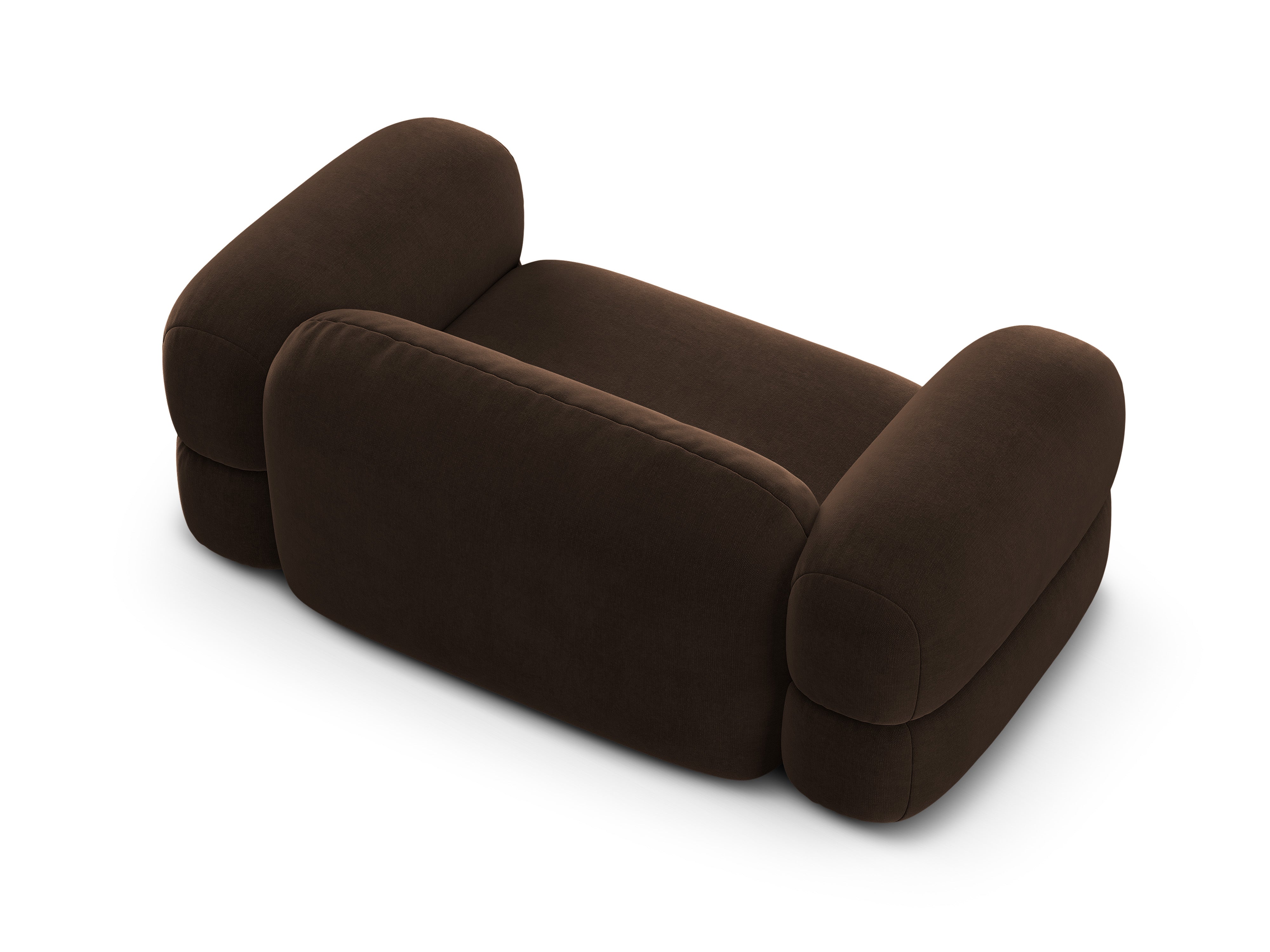 Chocolate Velvet 2-Seater Sofa ROGER