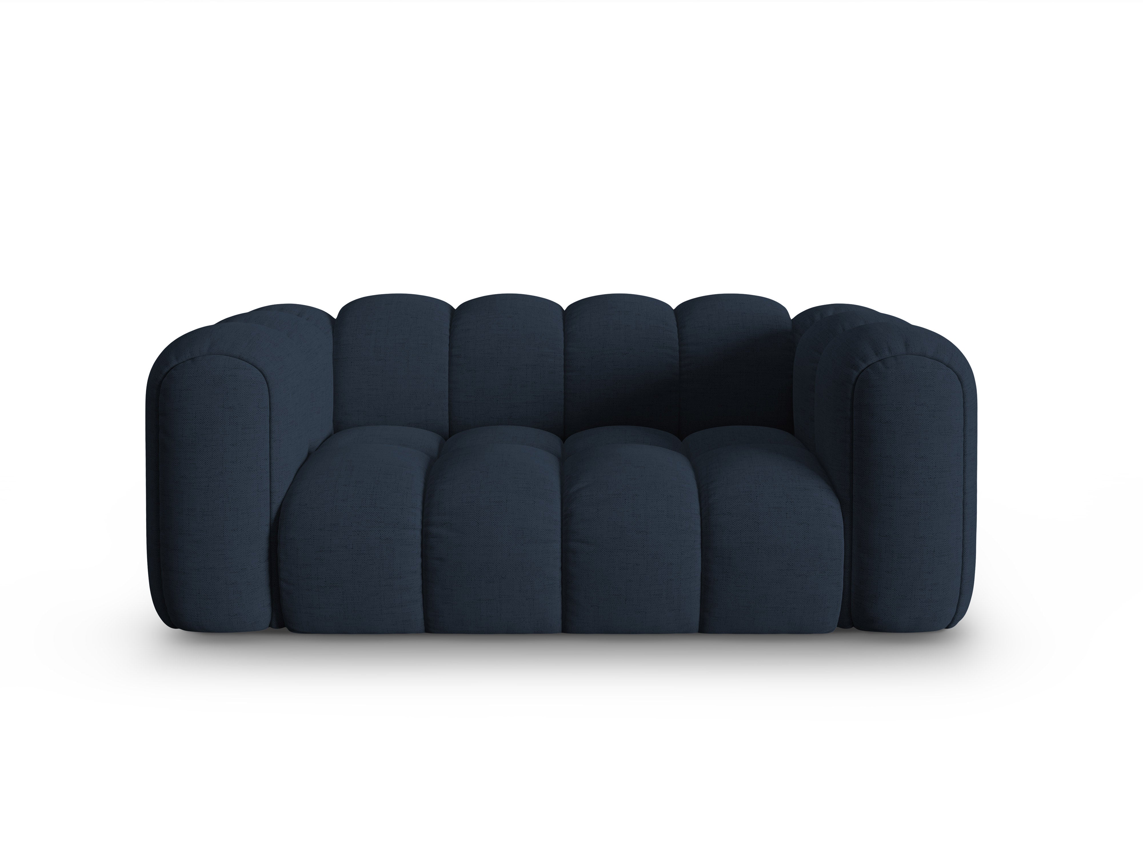 Sofa 2-sitzig ASTRO königliches marineblaues Chenille