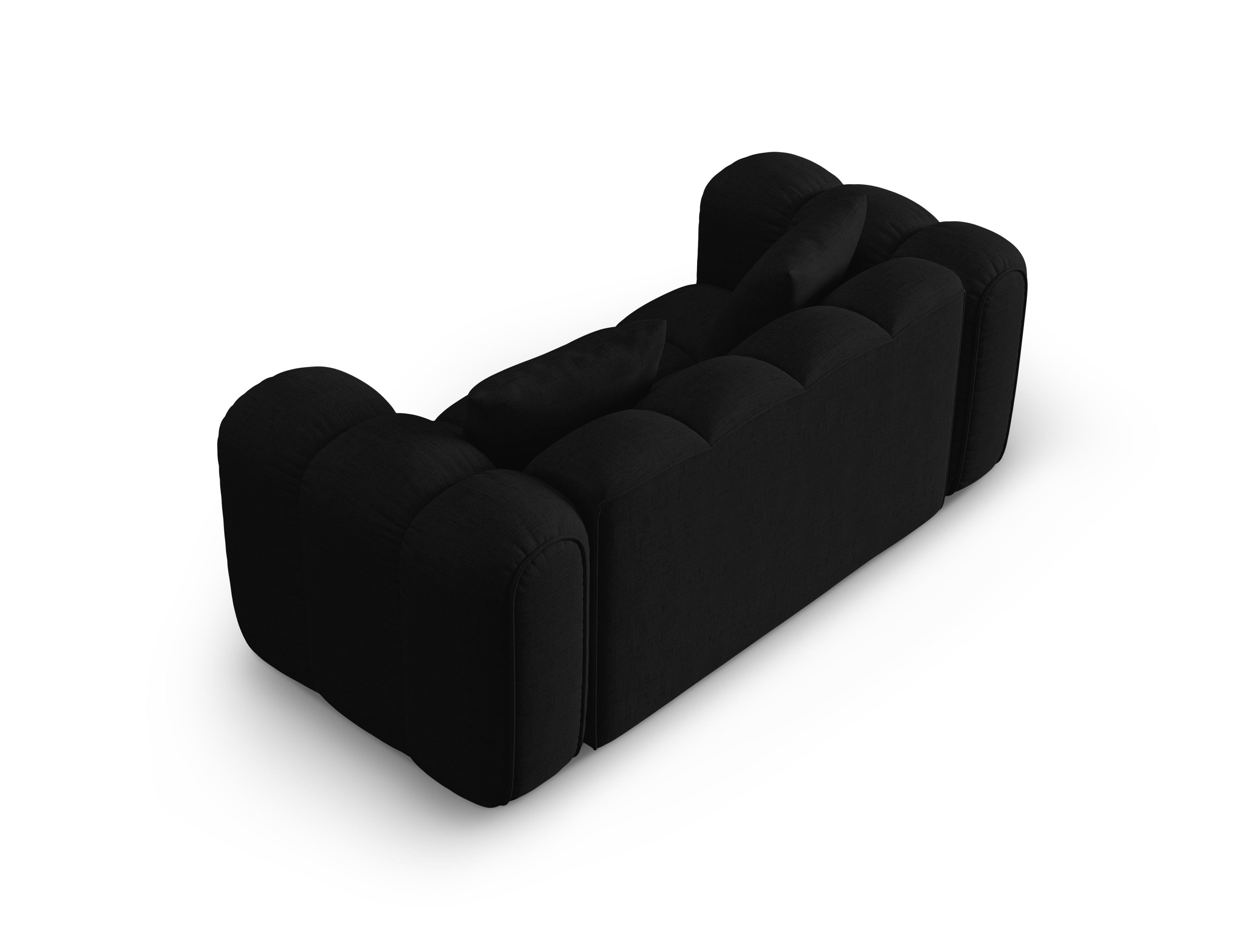 2-seater Sofa ASTRO black chenille