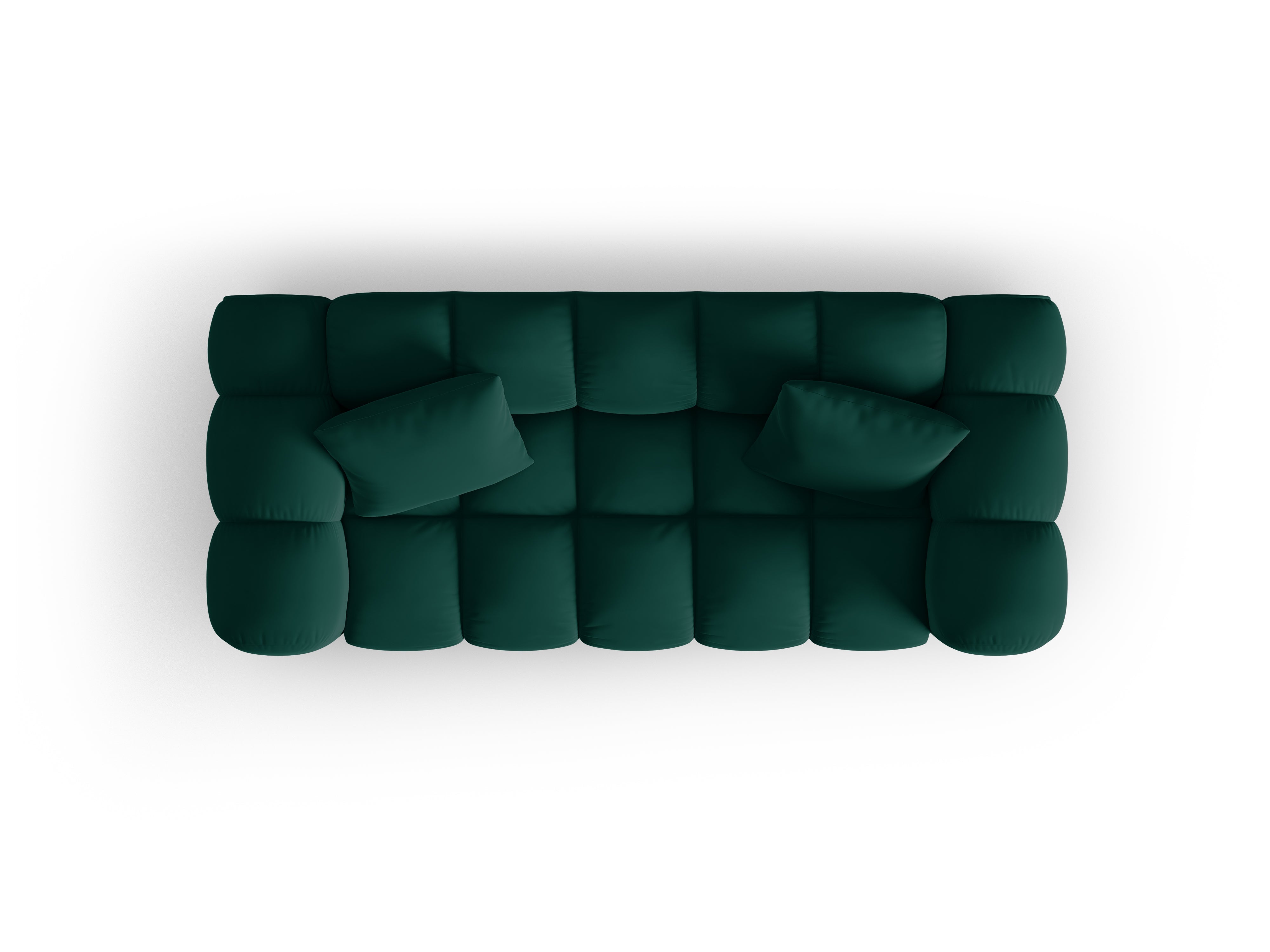 2-person Halley Bottle Greenery velvet sofa