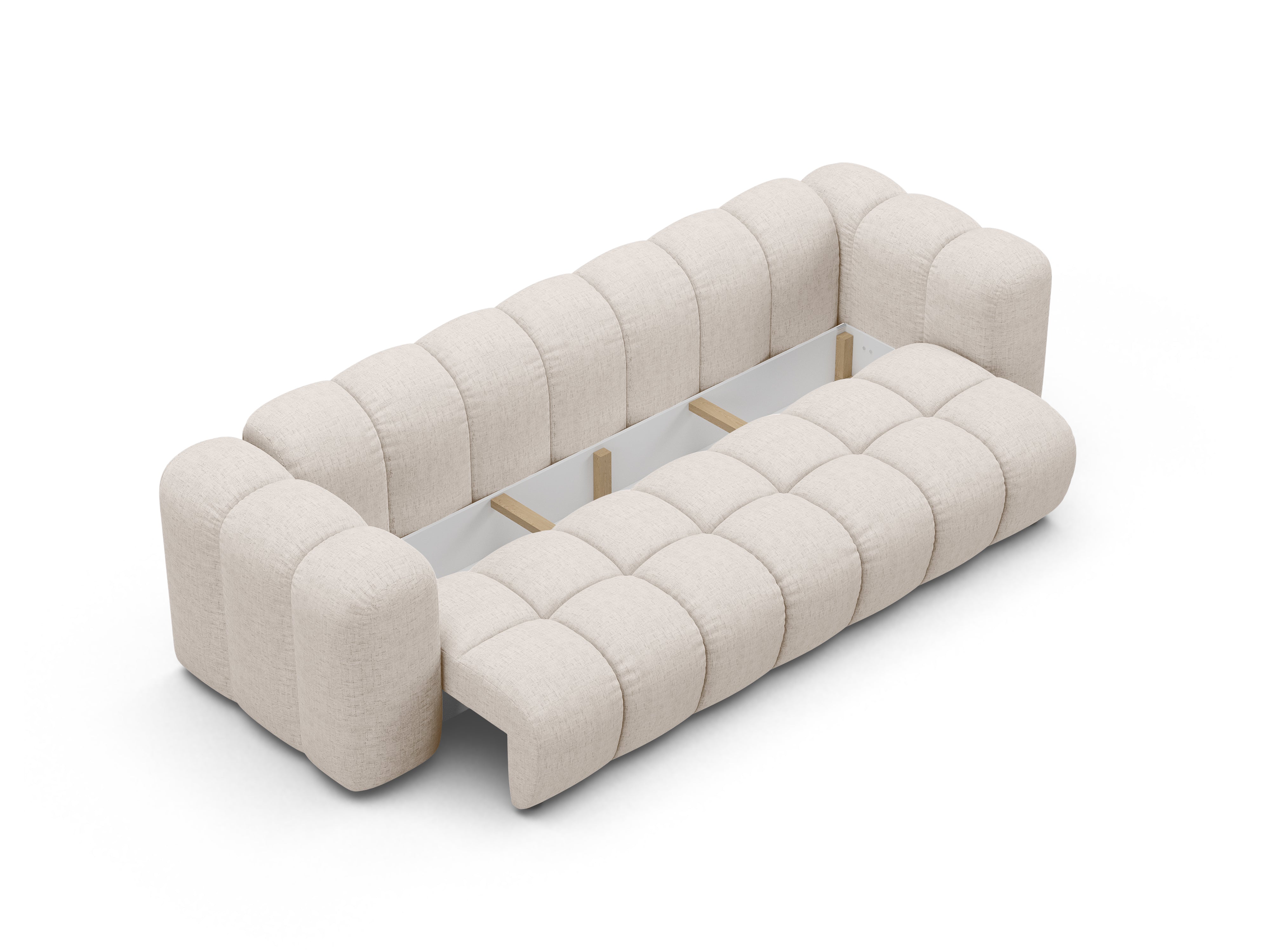ASTRO Beige Chenille Sofa with Sleeping Function