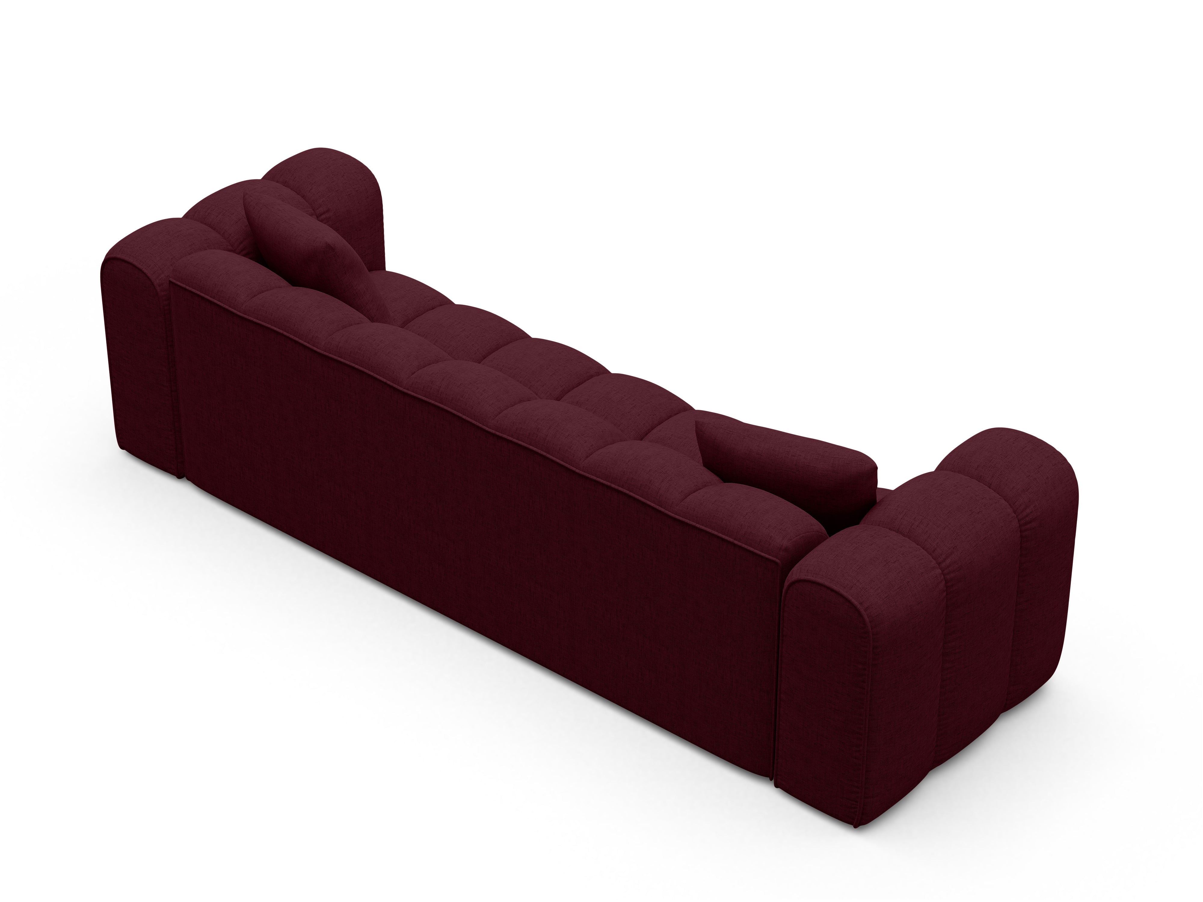 Sofa mit Schlaffunktion ASTRO burgunderfarbener Chenille