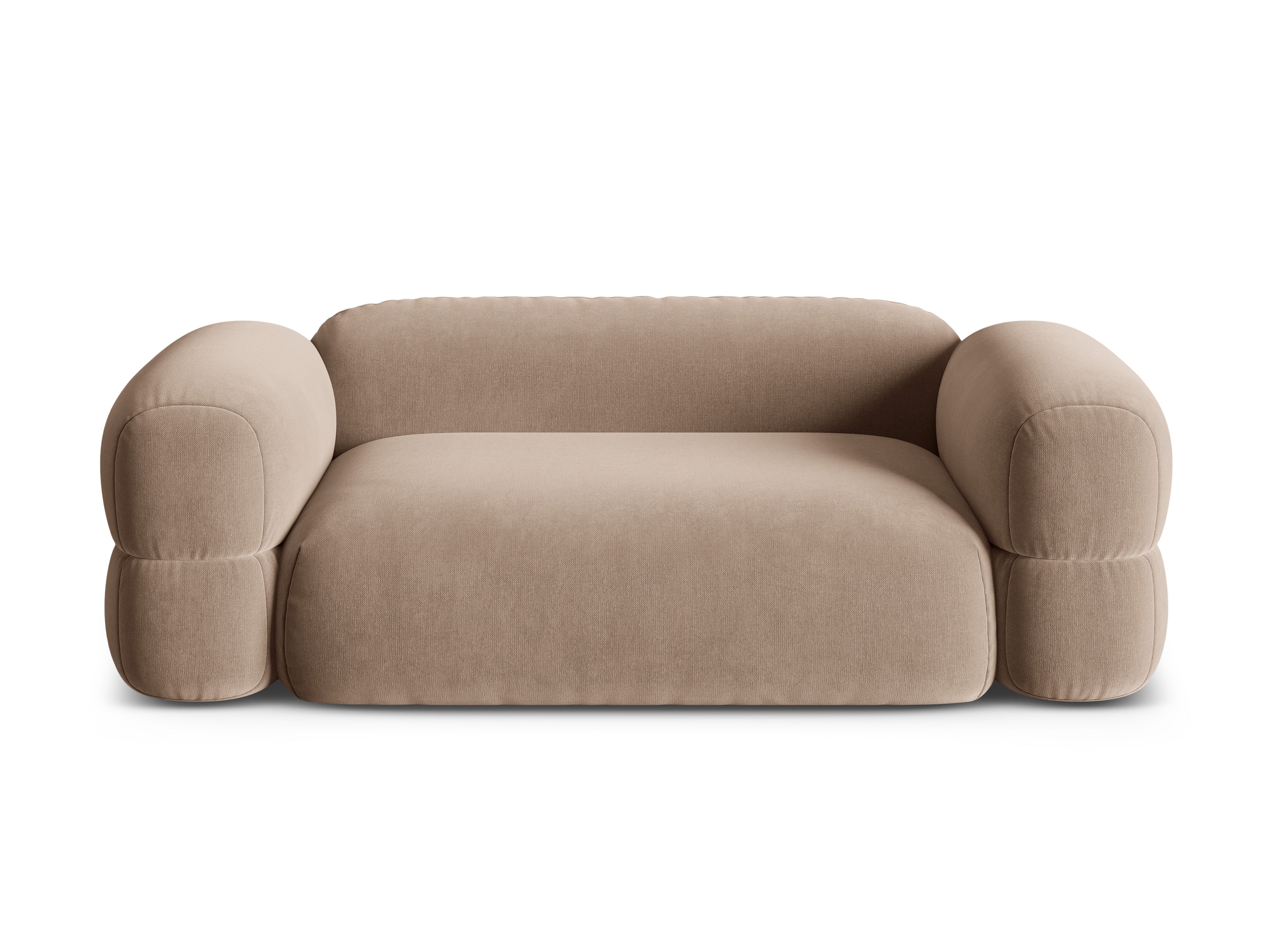 Sofa van fluweel 3-zits ROGER donkerbeige