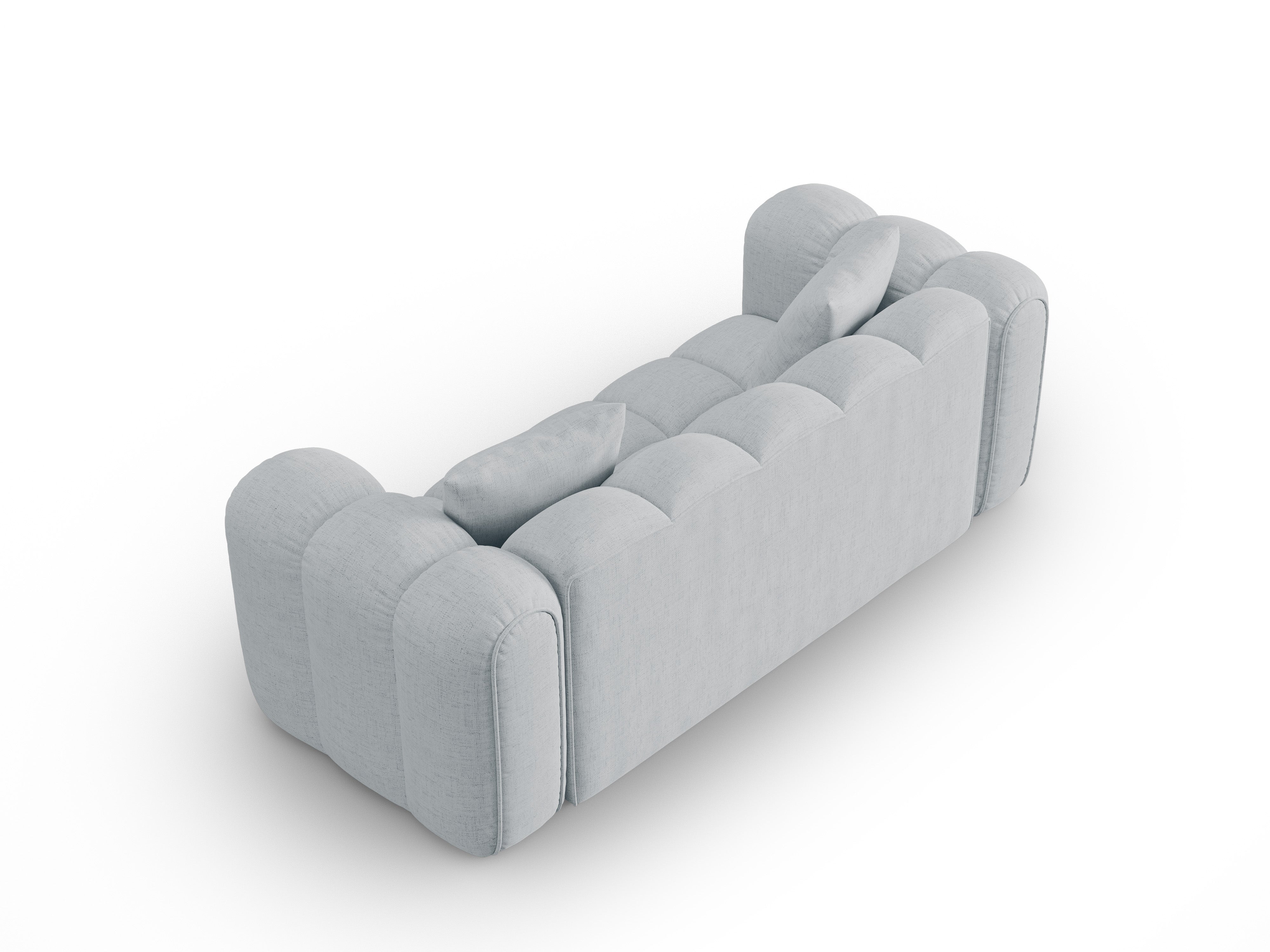 ASTRO Light Gray Chenille 3-Seater Sofa