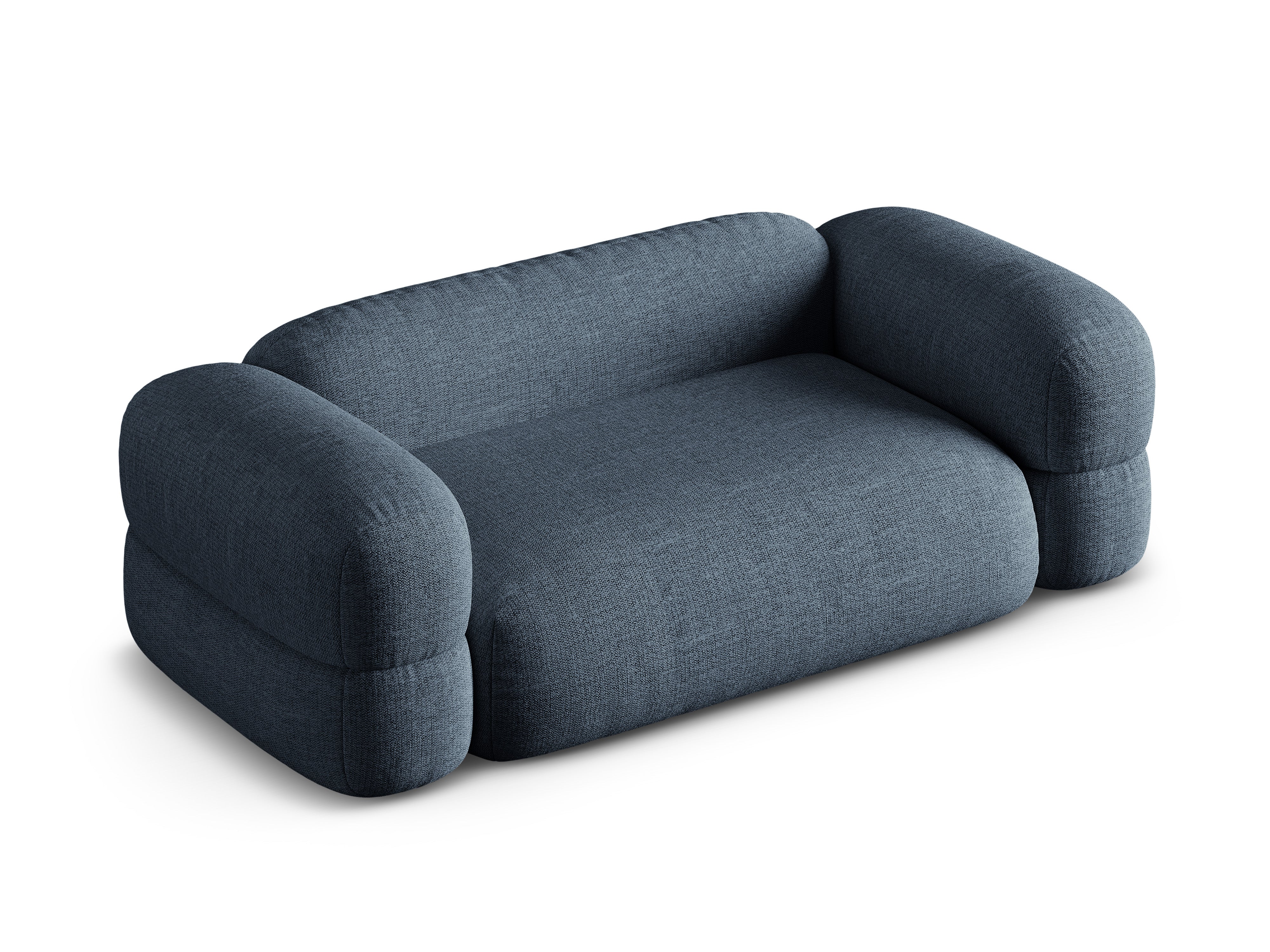 Sofa 3-Sitzer ROGER dunkelblaues Chenille