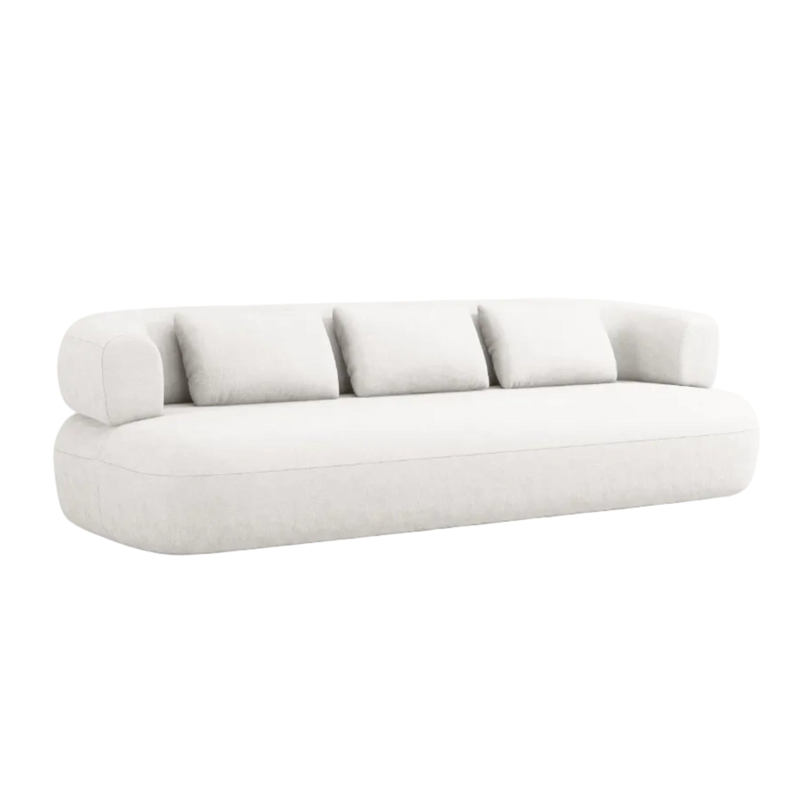 Sofa 3,5-zits ALDRIN lichtbeige chenille