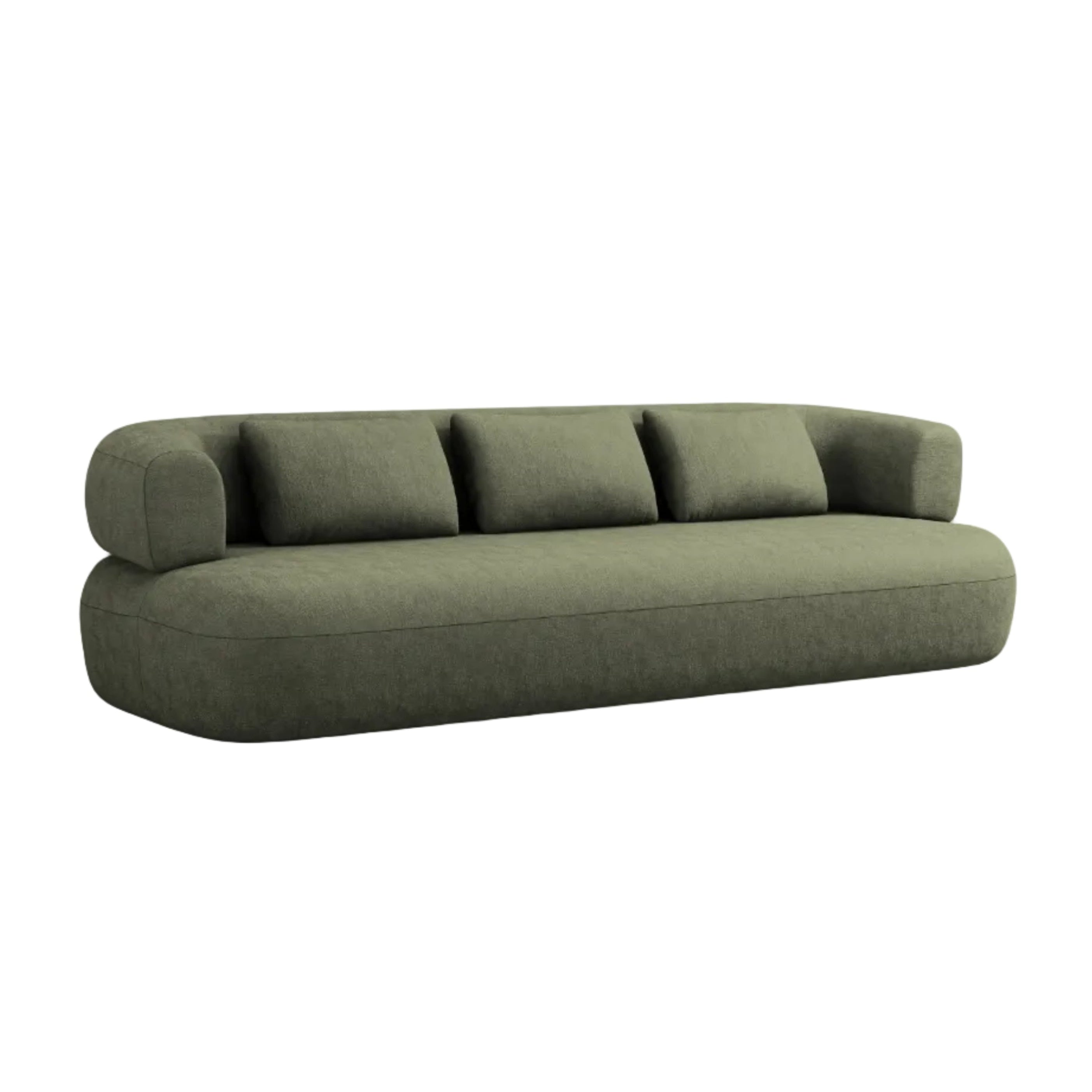 Sofa 3,5-zitplaatsen ALDRIN groen chenille