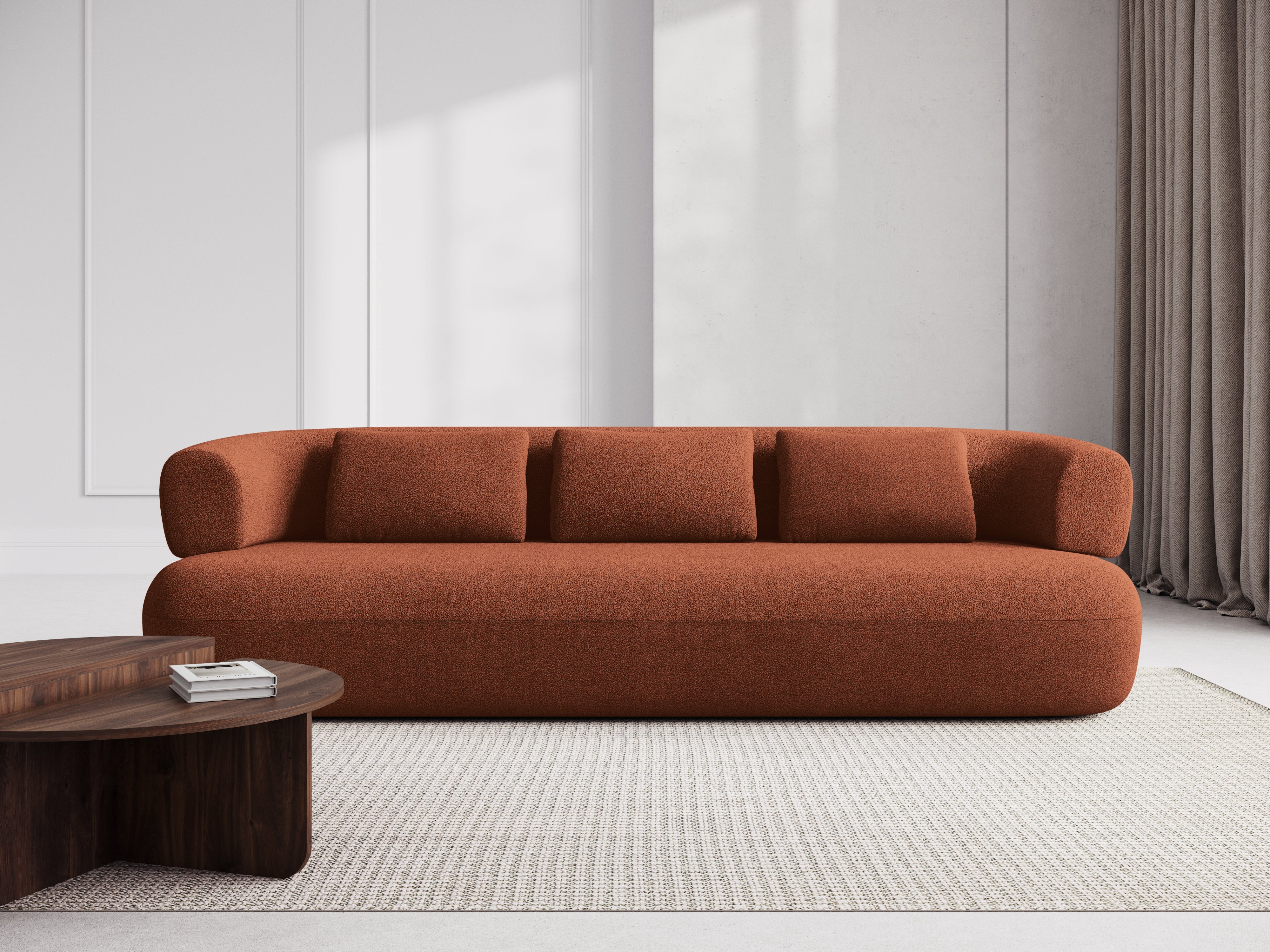 Sofa 3,5-zits ALDRIN baksteen boucle