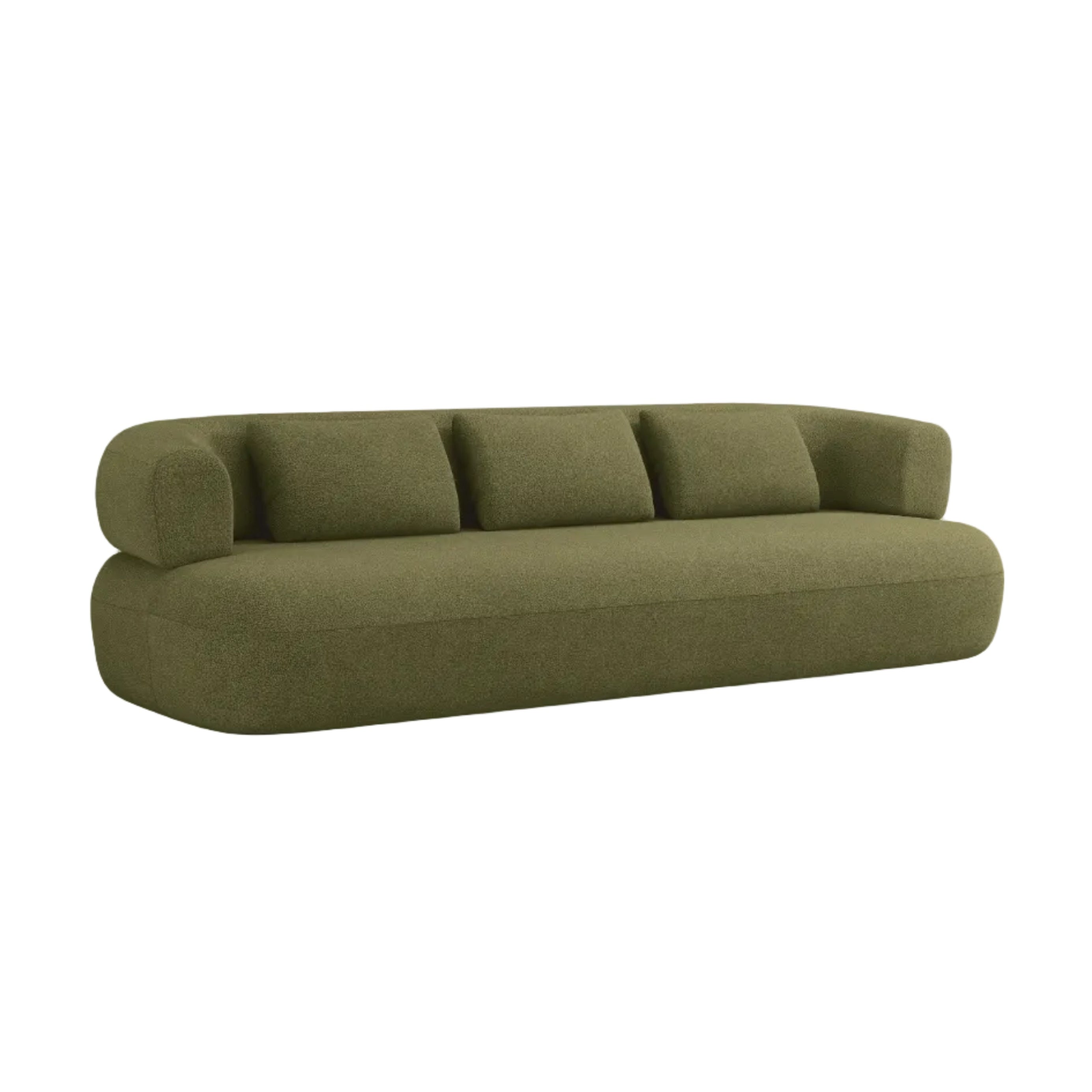 Sofa 3,5-zitplaatsen ALDRIN groen boucle