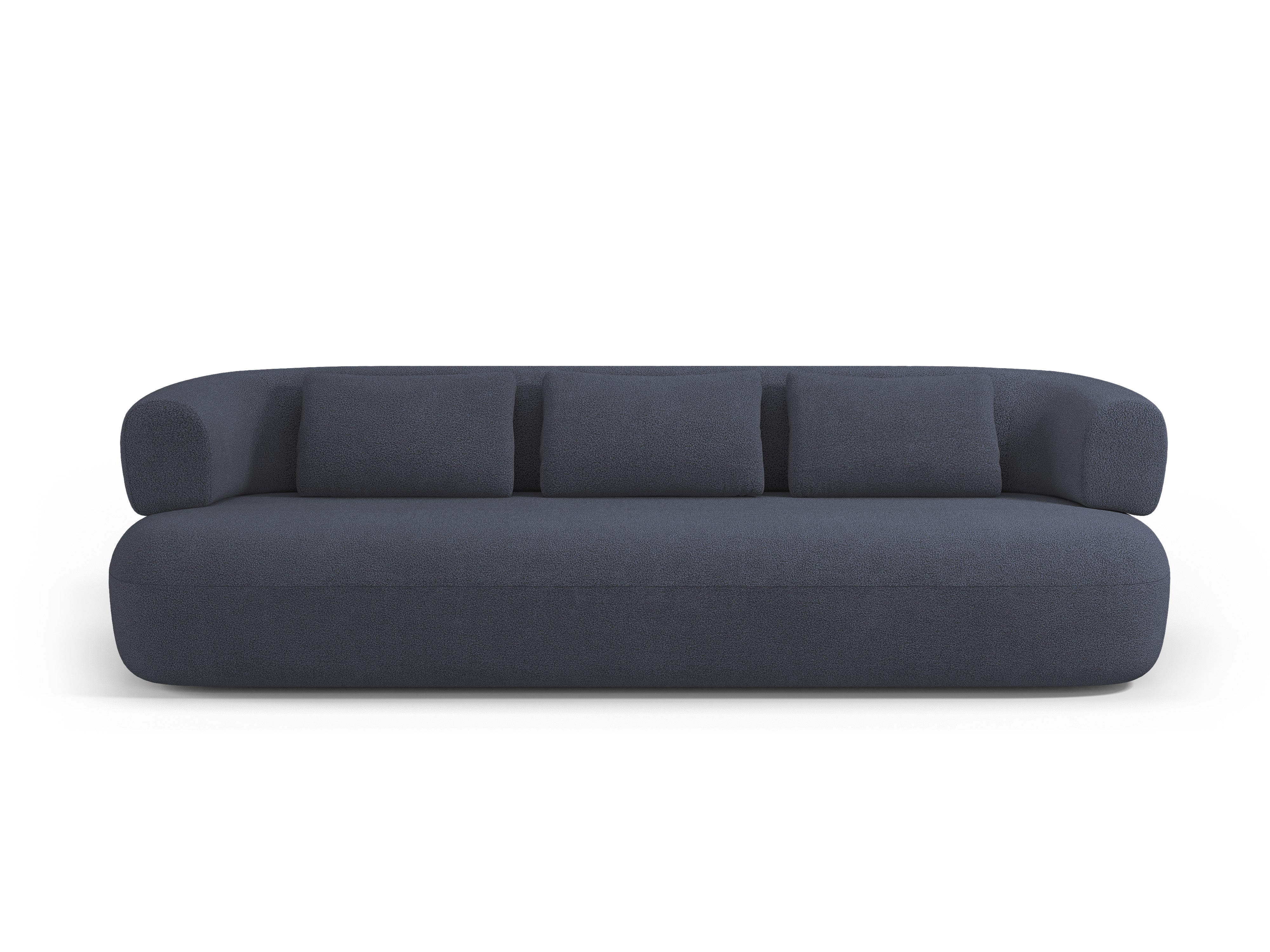 Sofa 3,5-zits ALDRIN in marineblau boucle