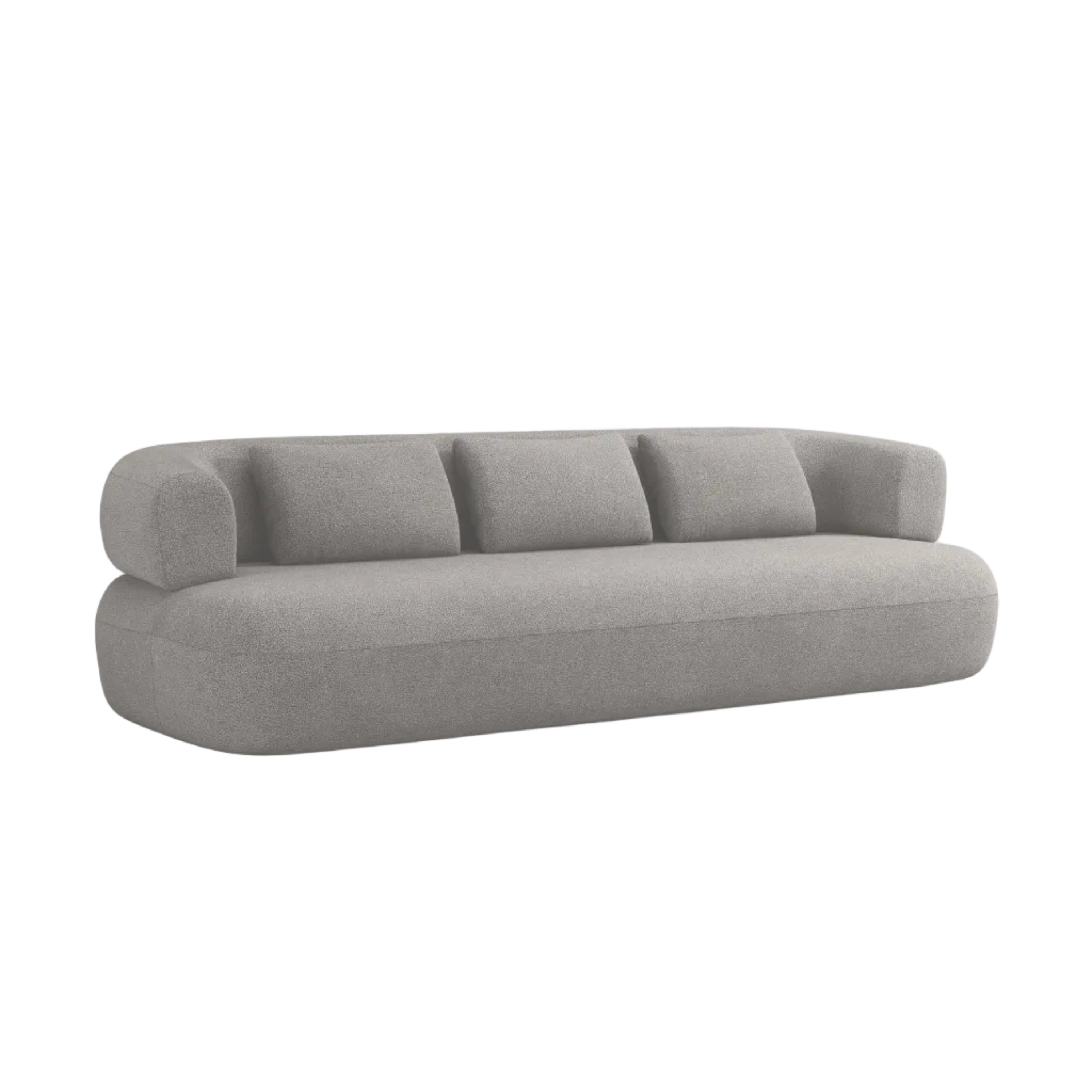 Sofa 3,5-zits ALDRIN lichtgrijze boucle