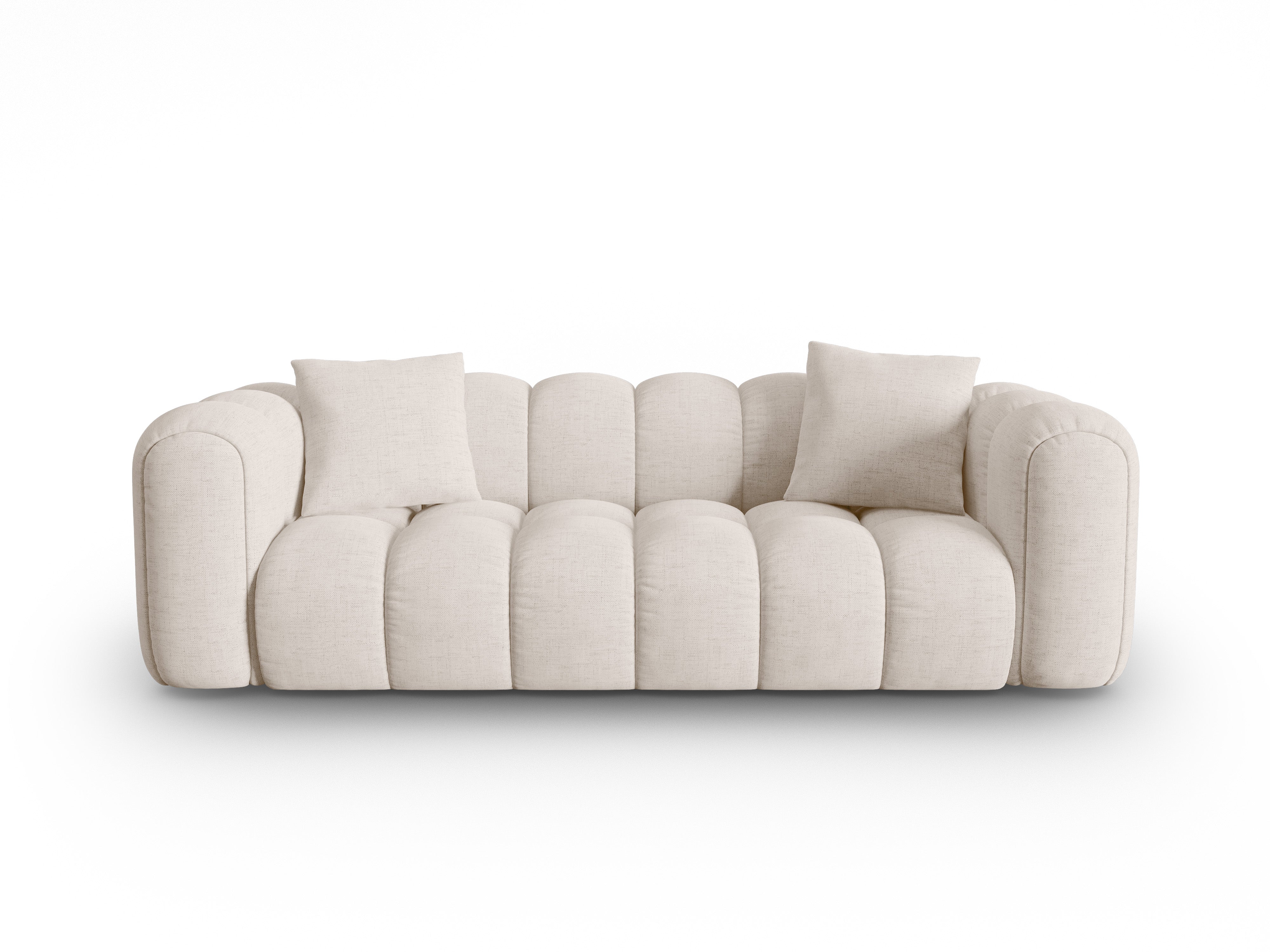 Sofa für 4 Personen ASTRO beige Chenille