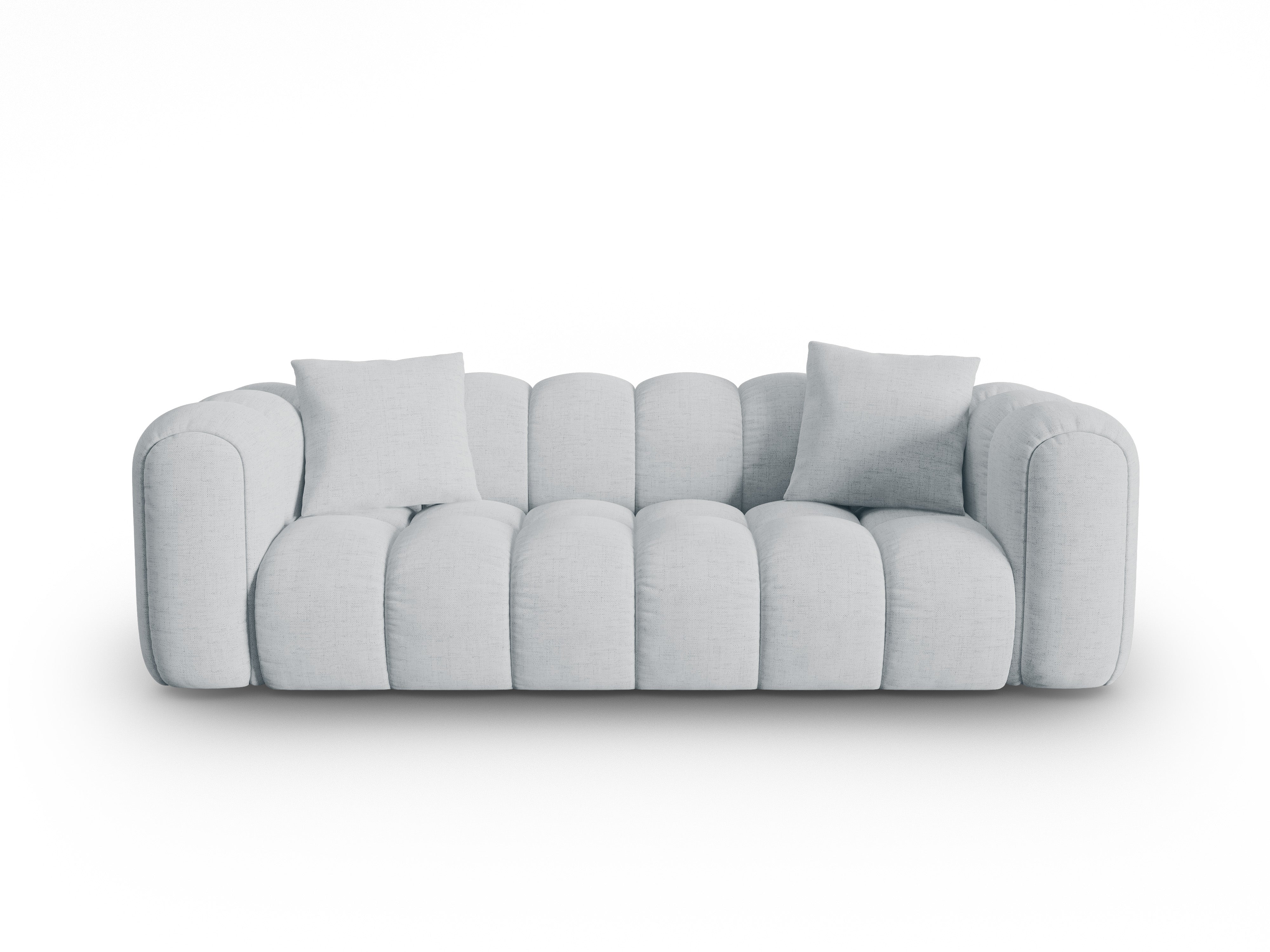 4-seater ASTRO sofa light gray chenille