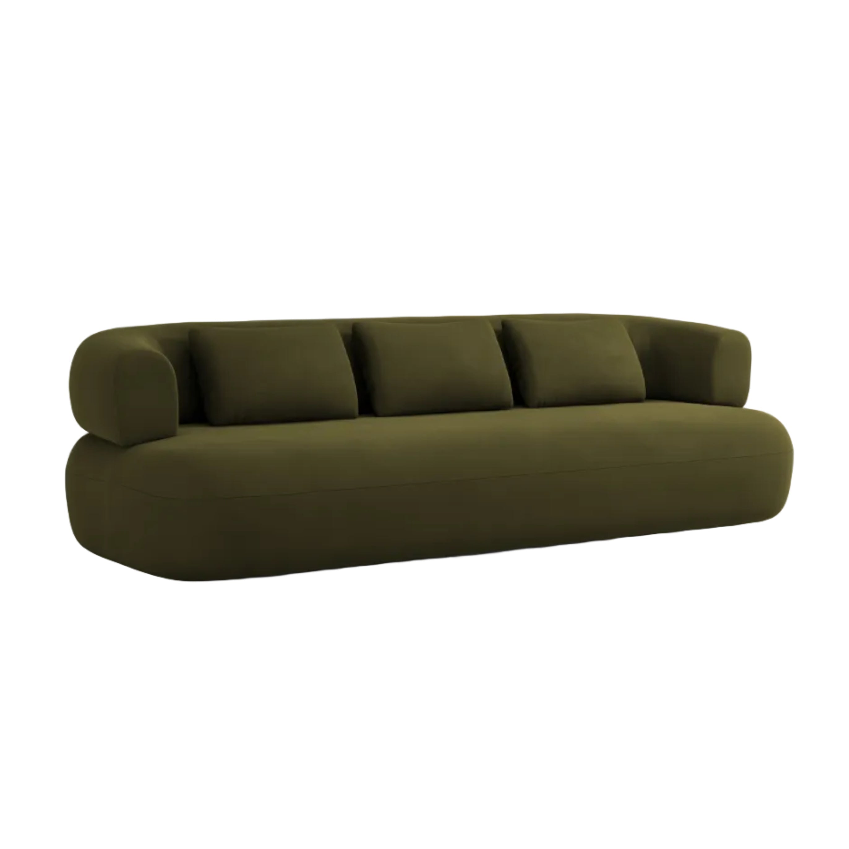 Groene 4-zits fluwelen bank ALDRIN