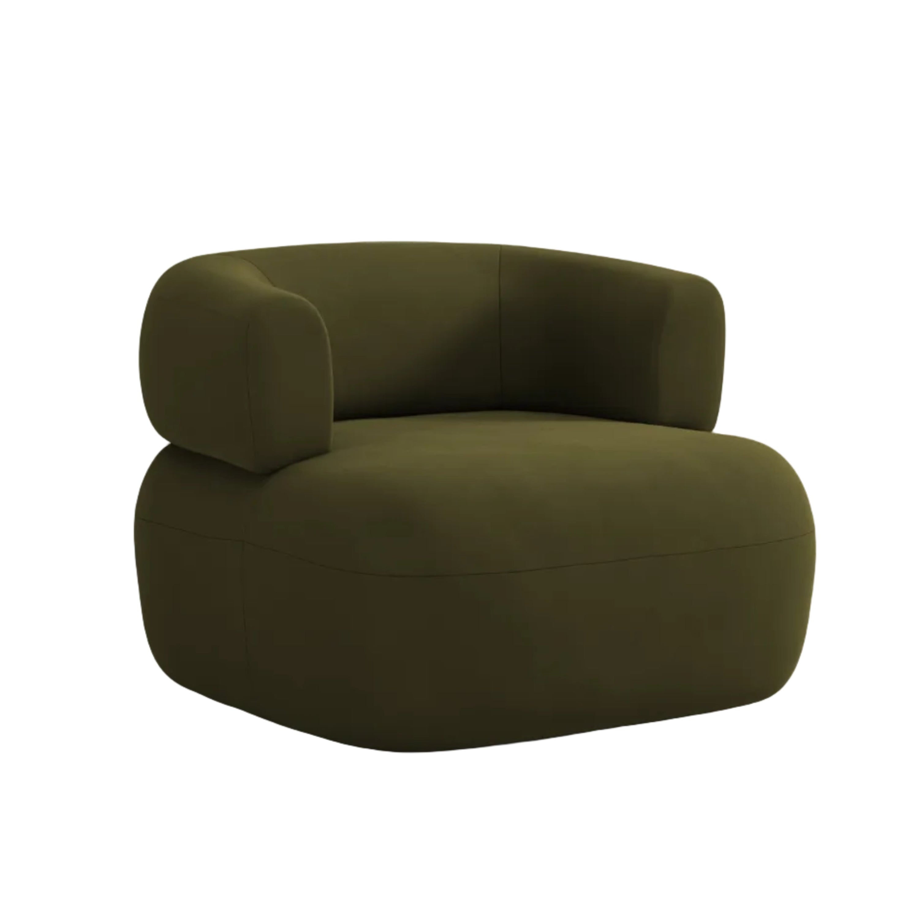 Velours fauteuil ALDRIN groen
