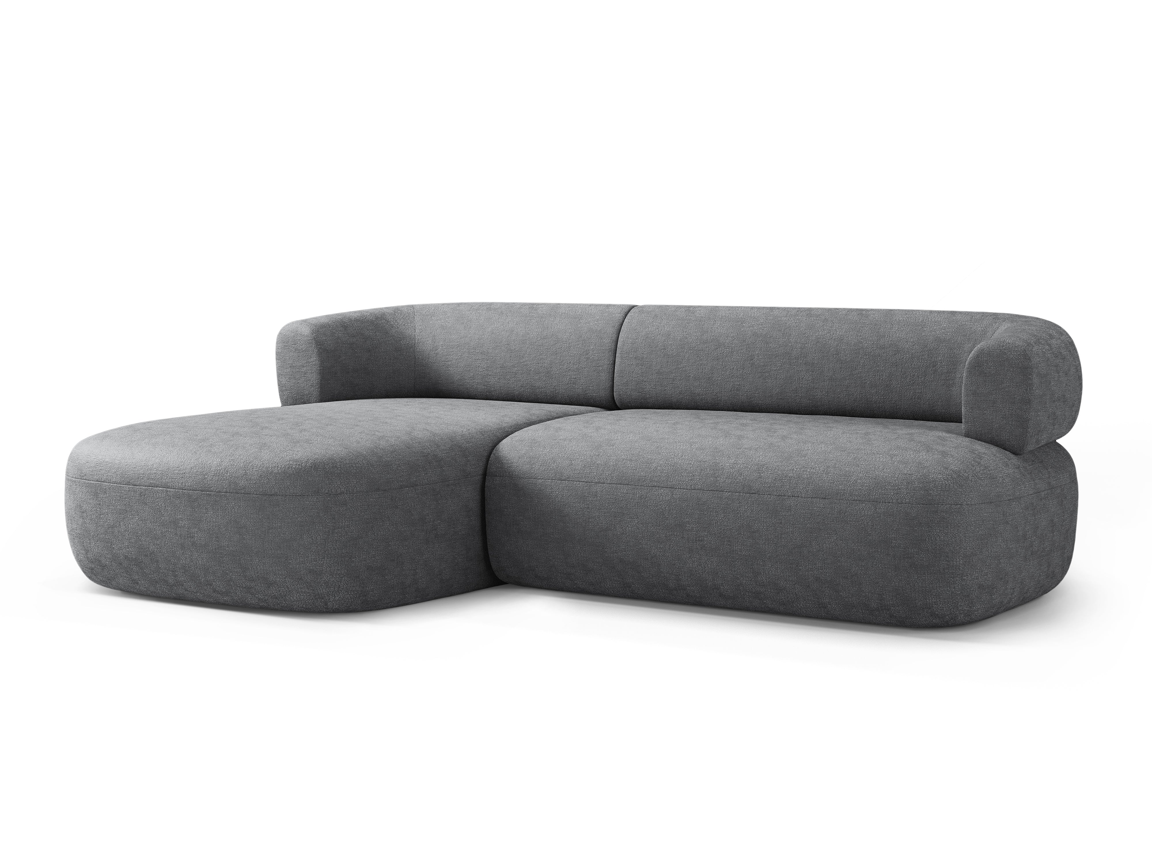 Driepersoons linkerhoekbank ALDRIN donkergrijs chenille