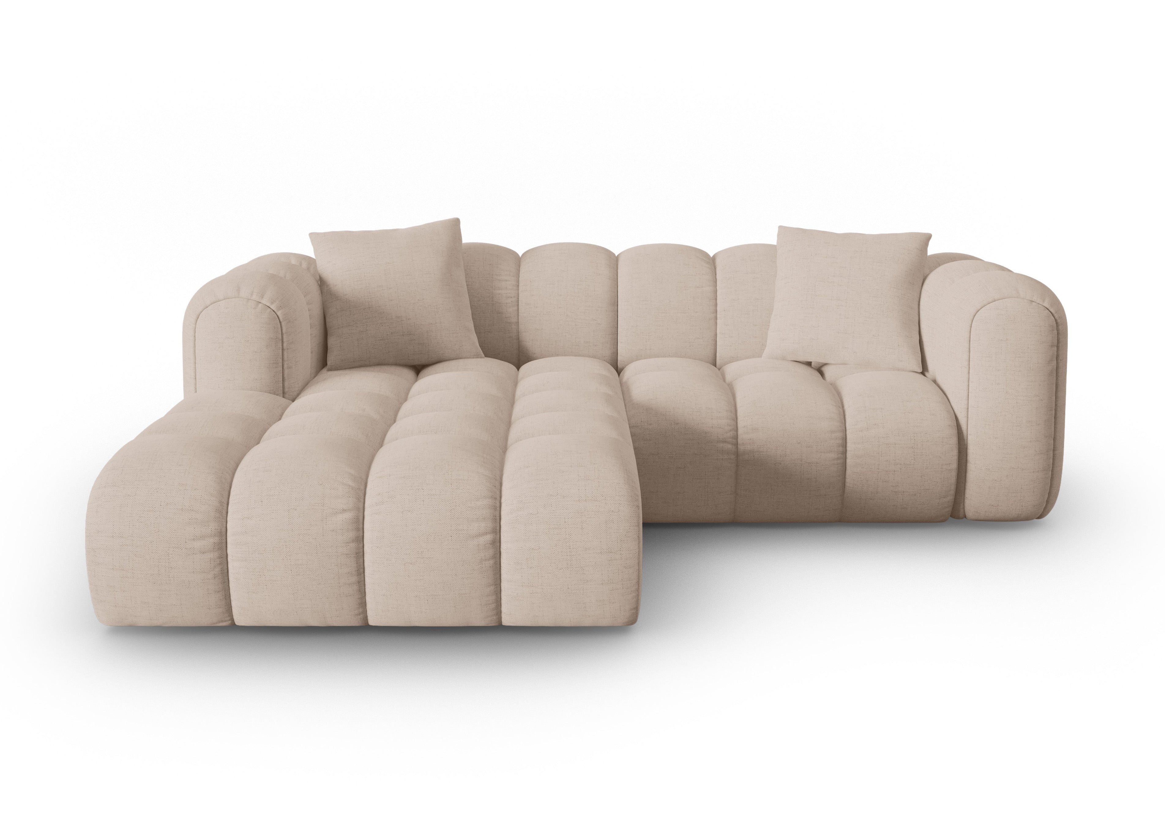 Driepersoons linkerhoekbank ASTRO cappuccino chenille