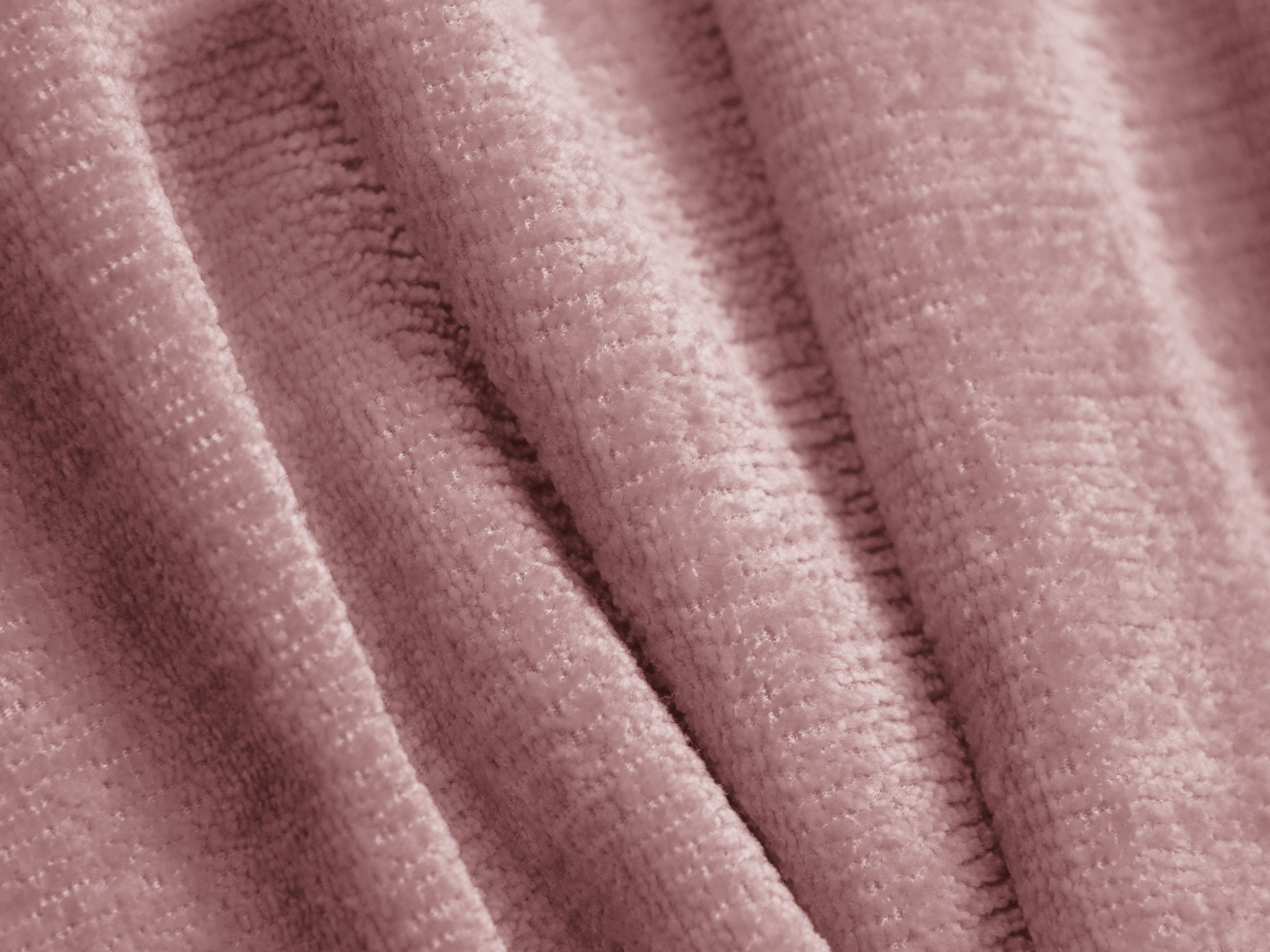 Tweepersoons linkerhoekbank ALDRIN in roze chenille