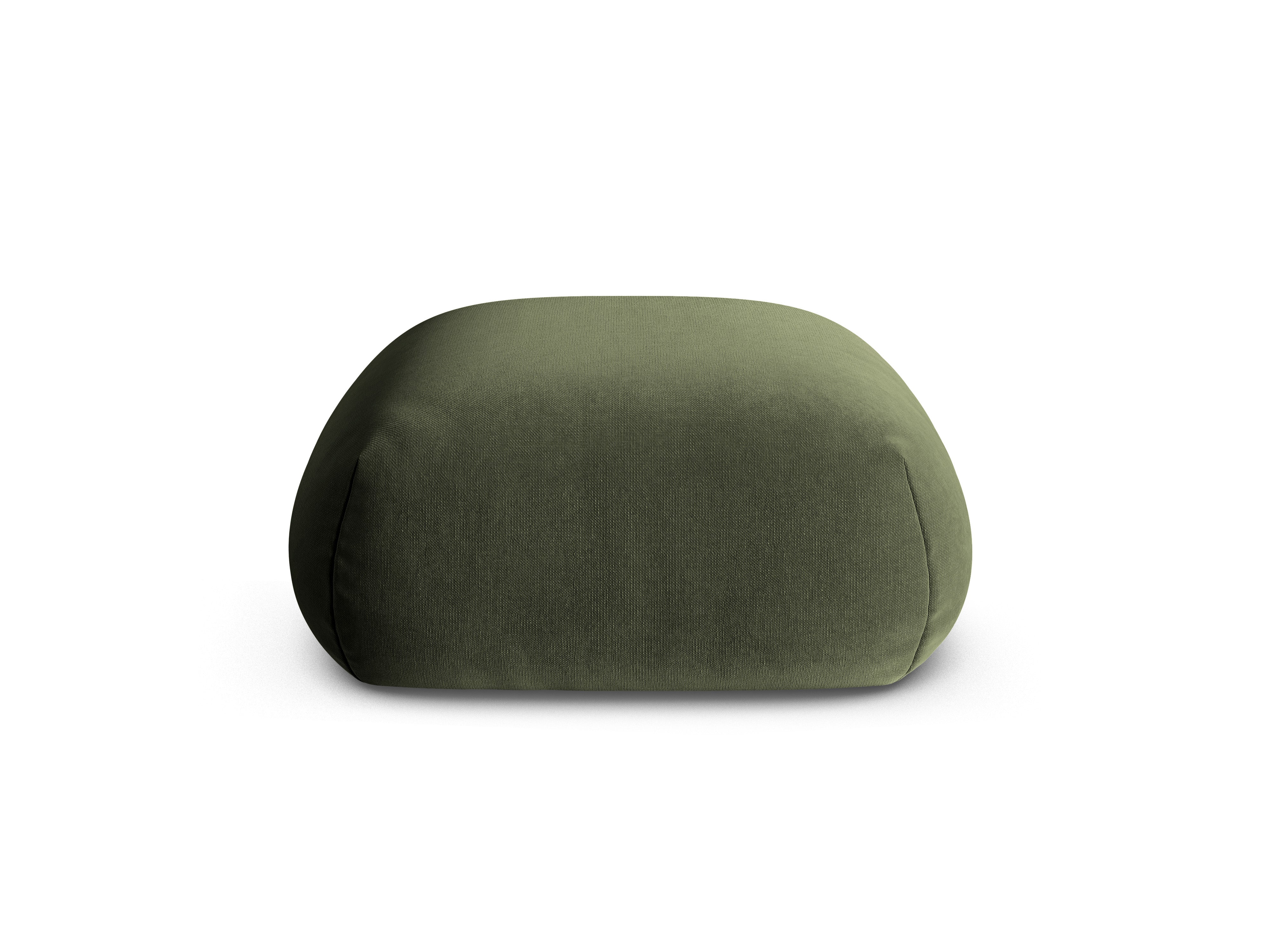 Velvet pouf ROGER olive
