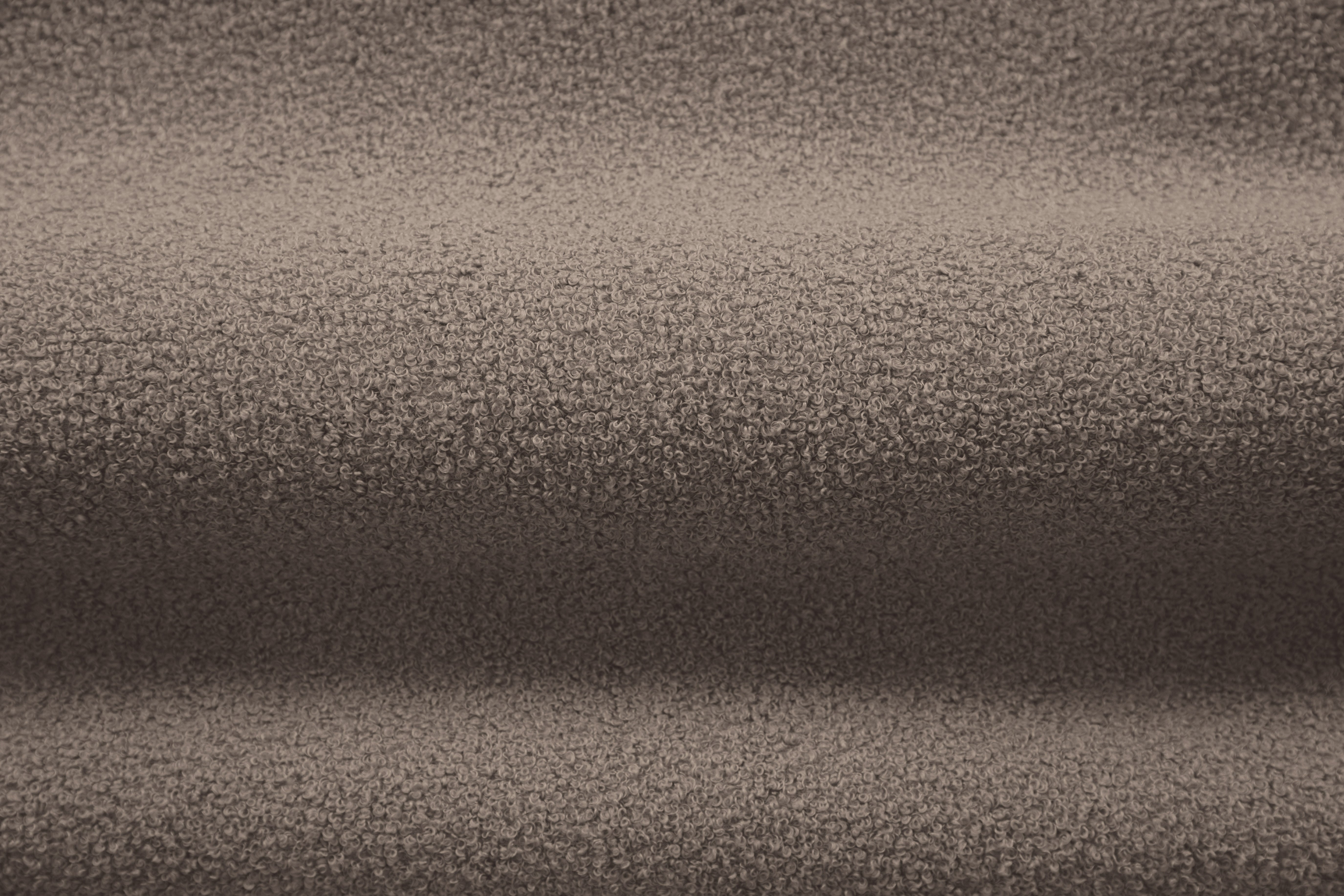 Driepersoons hoekbank rechts ALDRIN lichtbruin boucle