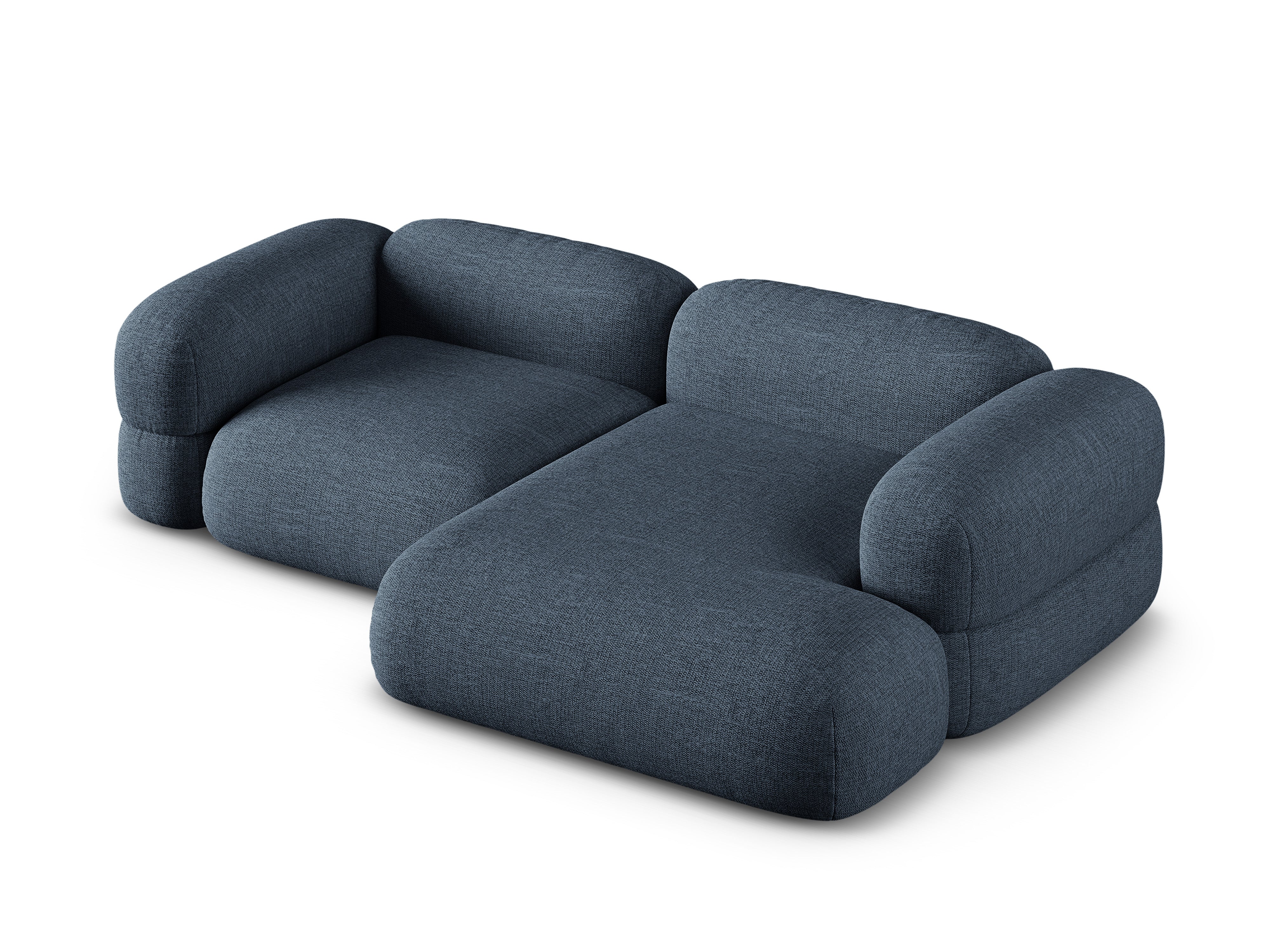 Right-hand corner sofa ROGER dark blue chenille