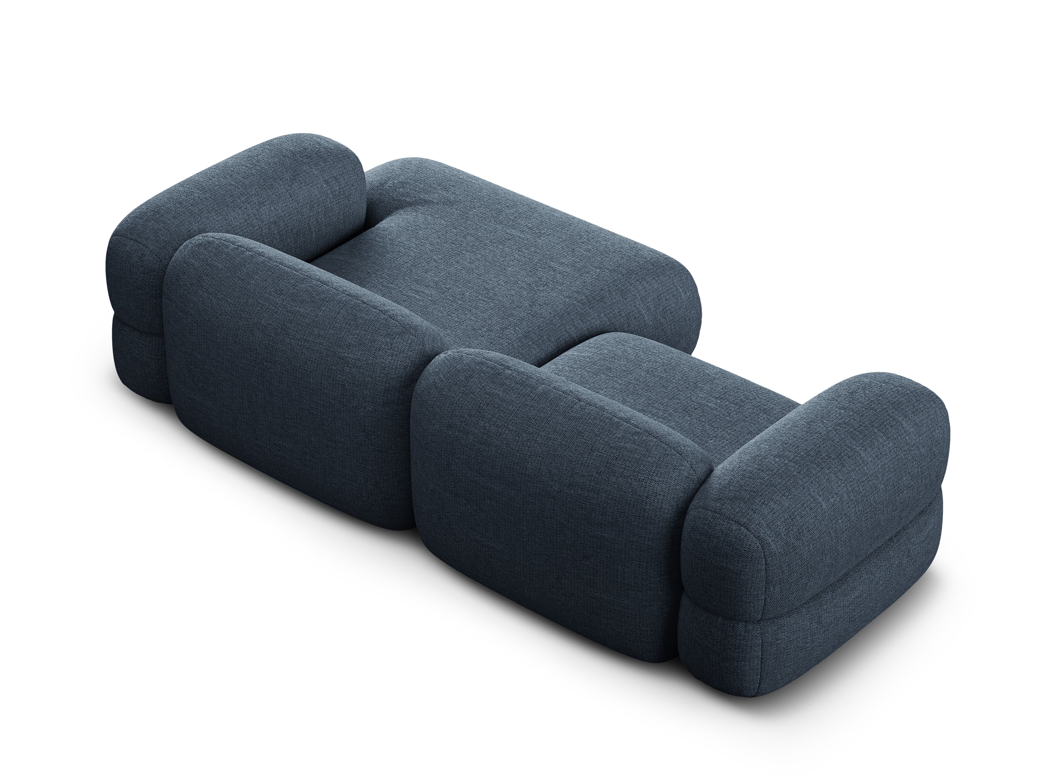 Right-hand corner sofa ROGER dark blue chenille