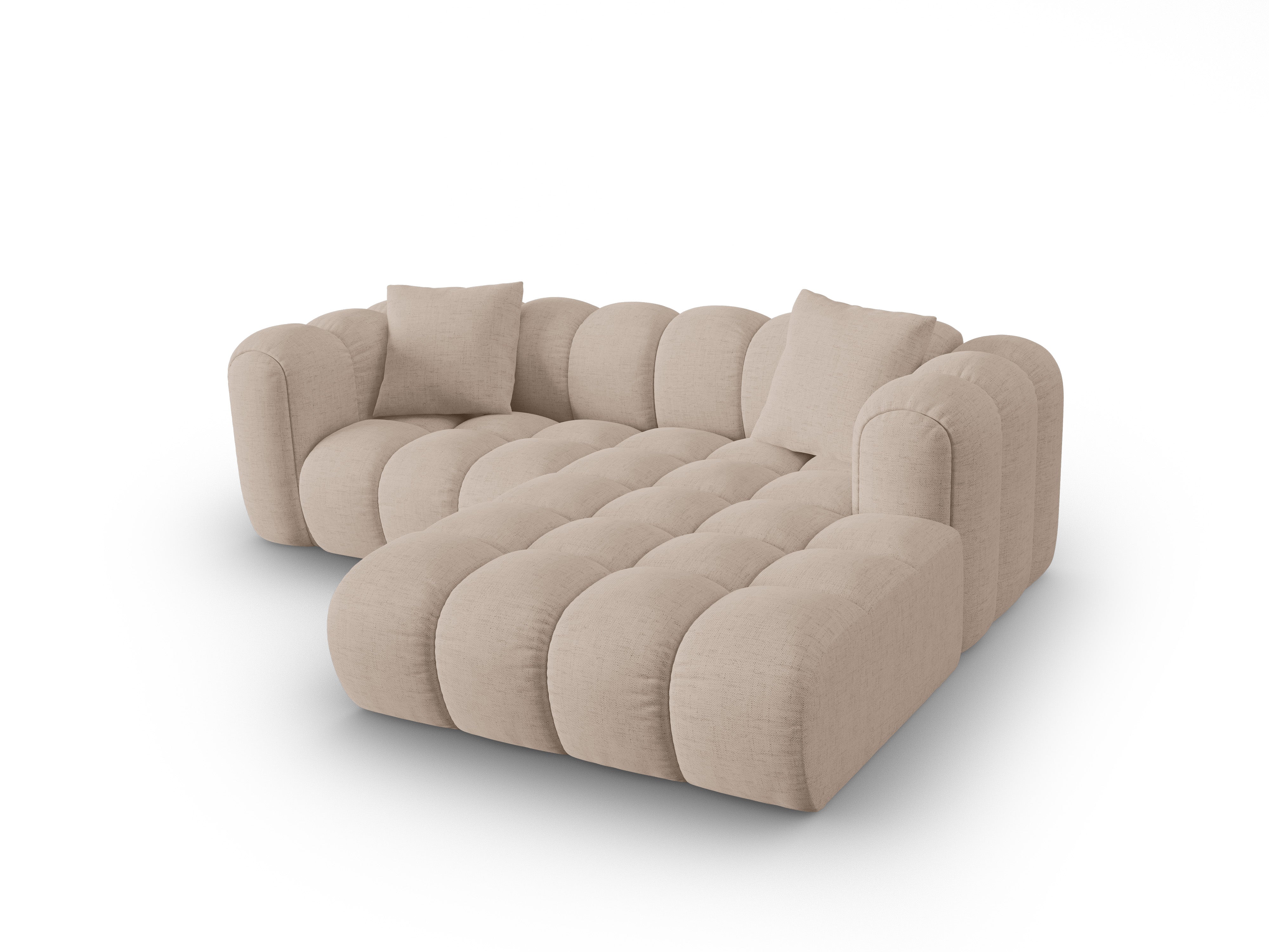 3-sitziges Ecksofa rechts ASTRO cappuccino Chenille