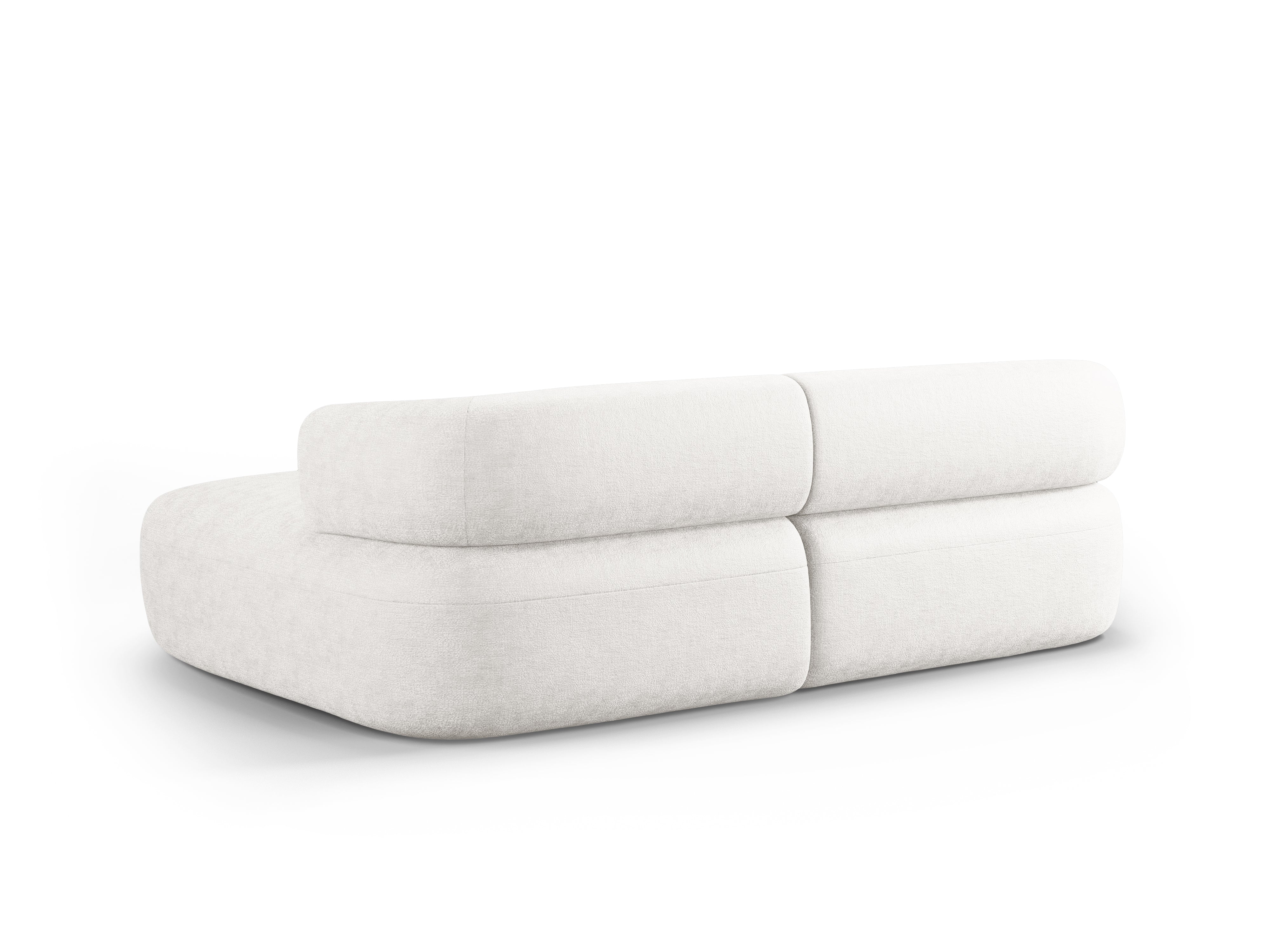 Rechthoekige 2-zitsbank rechts ALDRIN lichtbeige chenille