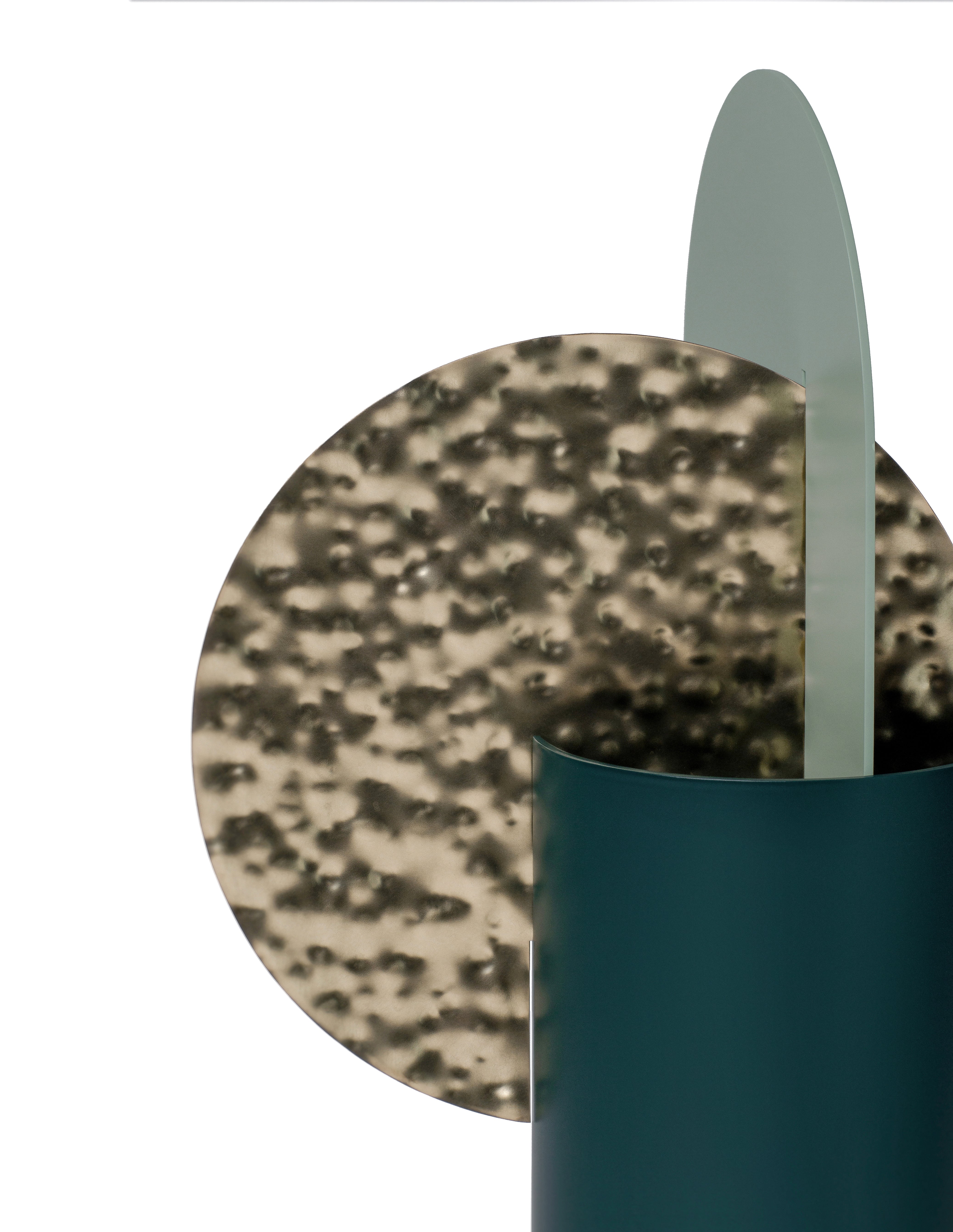 YERMILOV Vase - NUMBERED EDITION green with brass