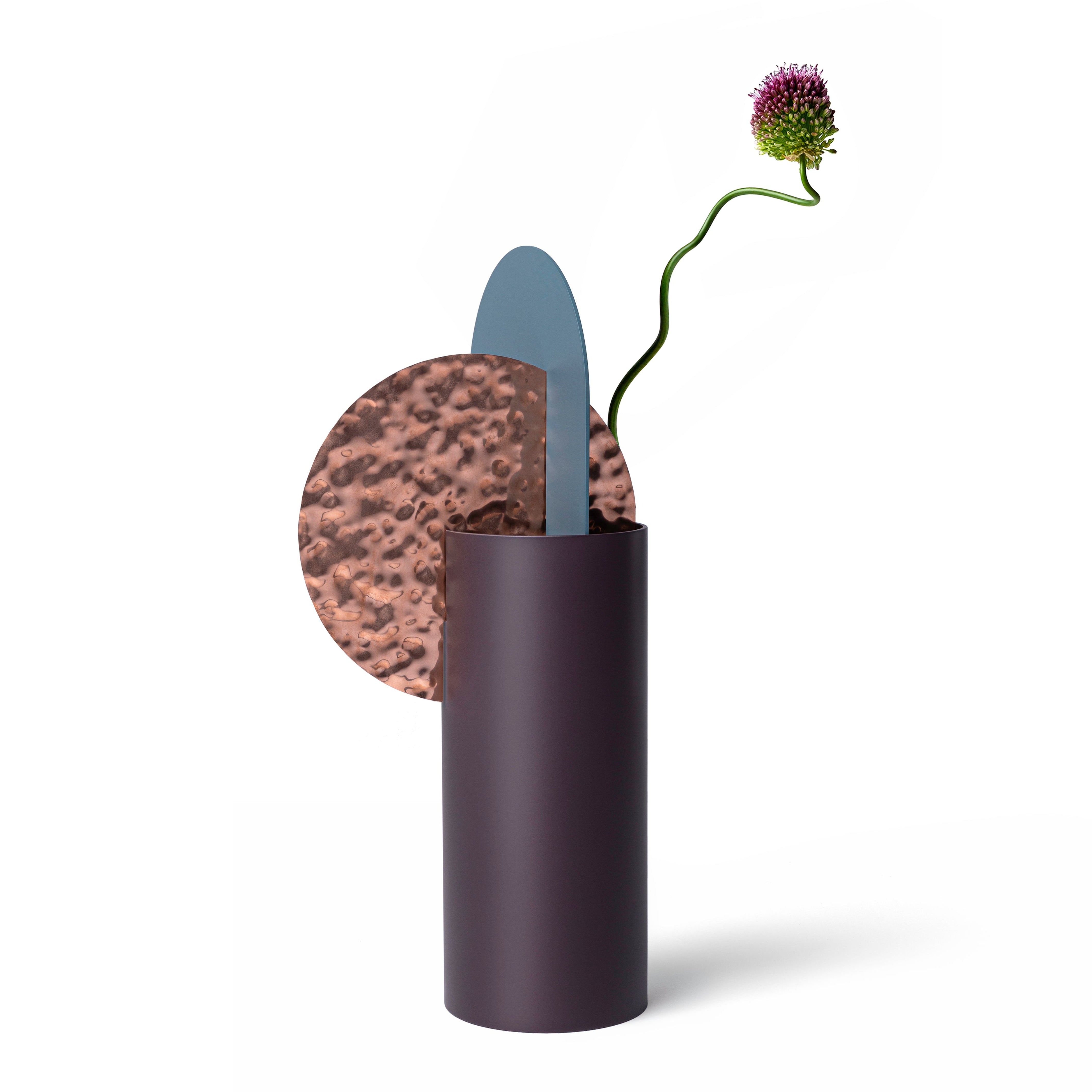 Vaas YERMILOV - GENUMMERDE EDITIE bordeaux met blauw en koper