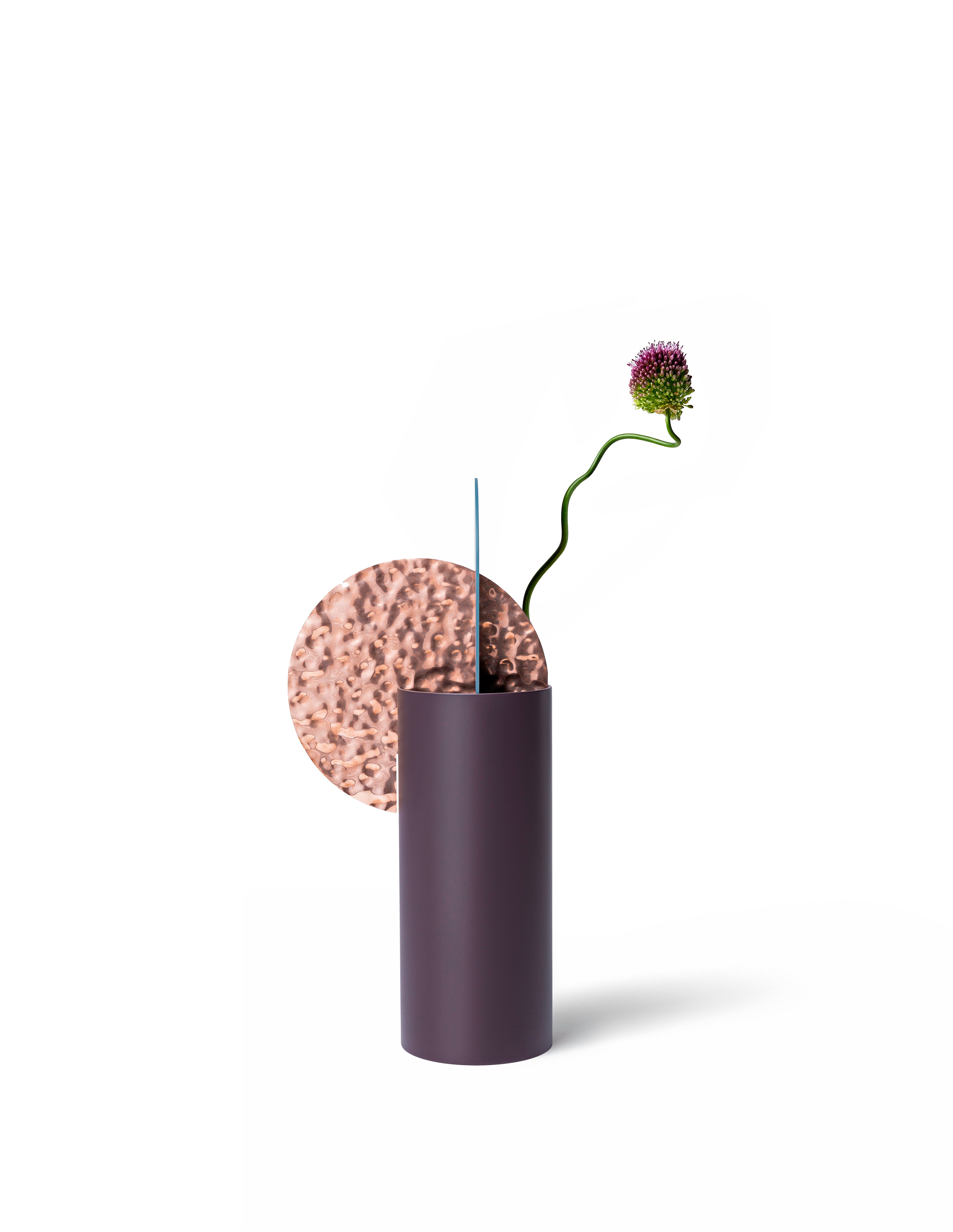 Vaas YERMILOV - GENUMMERDE EDITIE bordeaux met blauw en koper