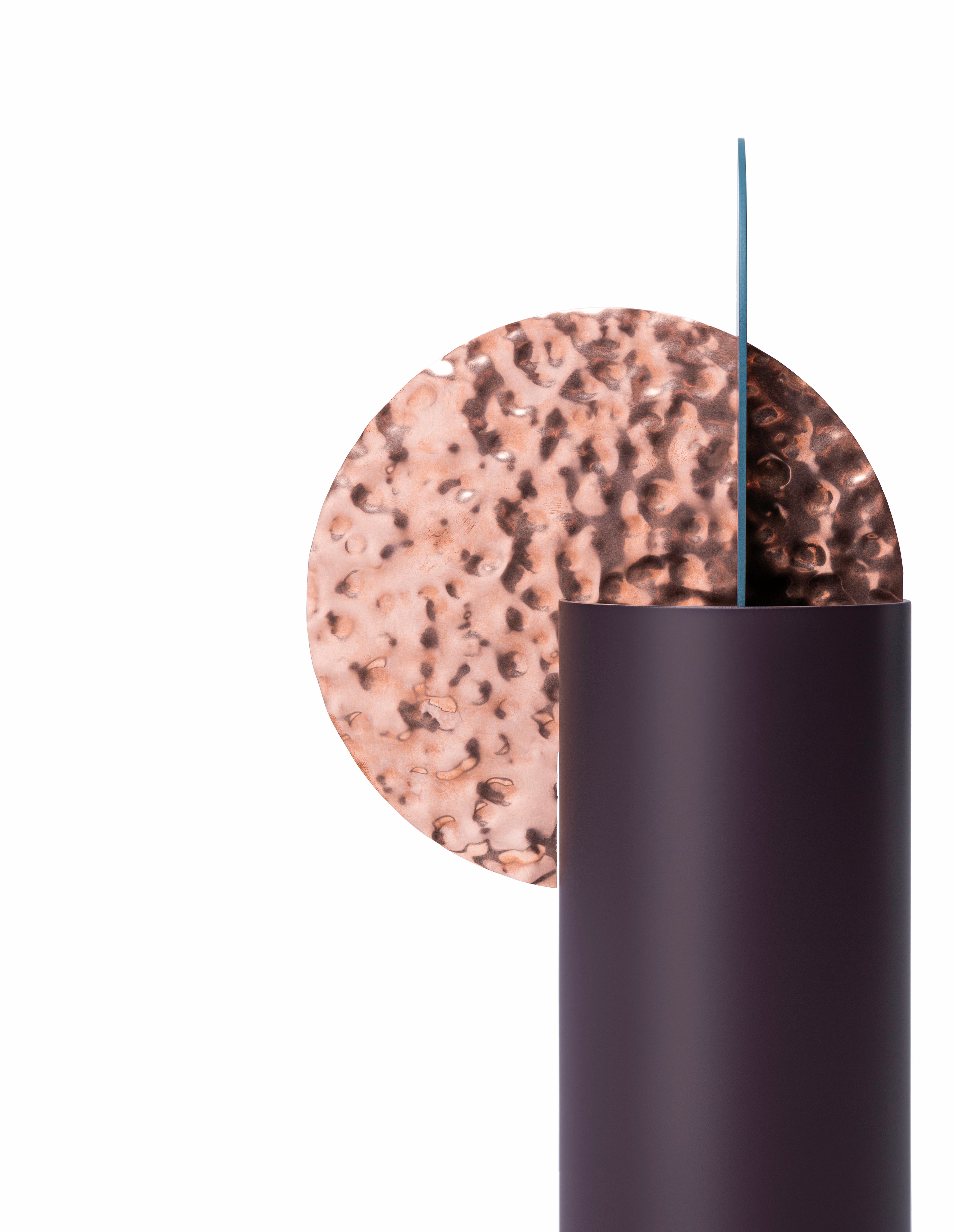 Vaas YERMILOV - GENUMMERDE EDITIE bordeaux met blauw en koper