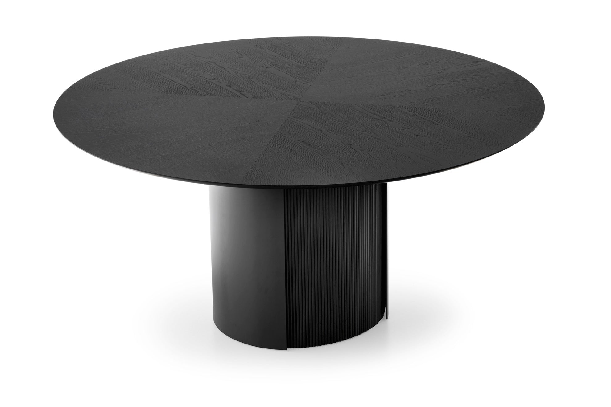 Ronde tafel YOROI zwart houten blad met zwarte basis