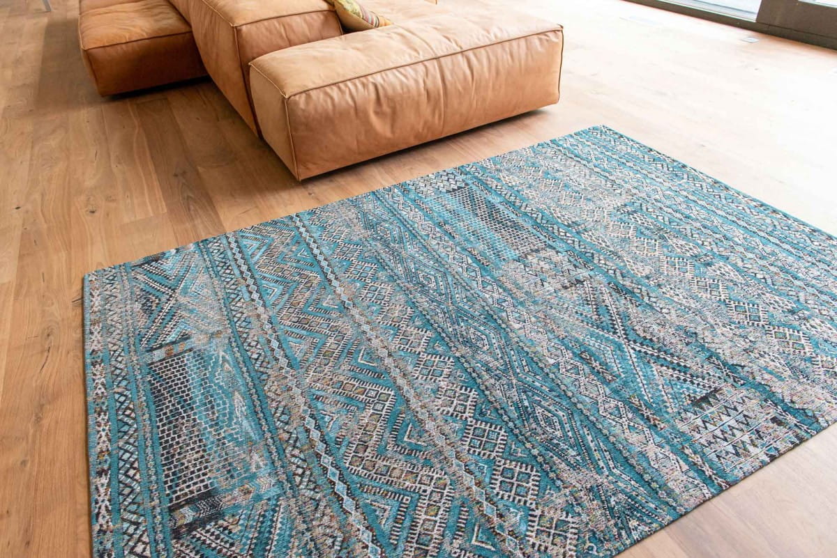 Dywan KILIM ZEMMURI BLUE błękitny do salonu