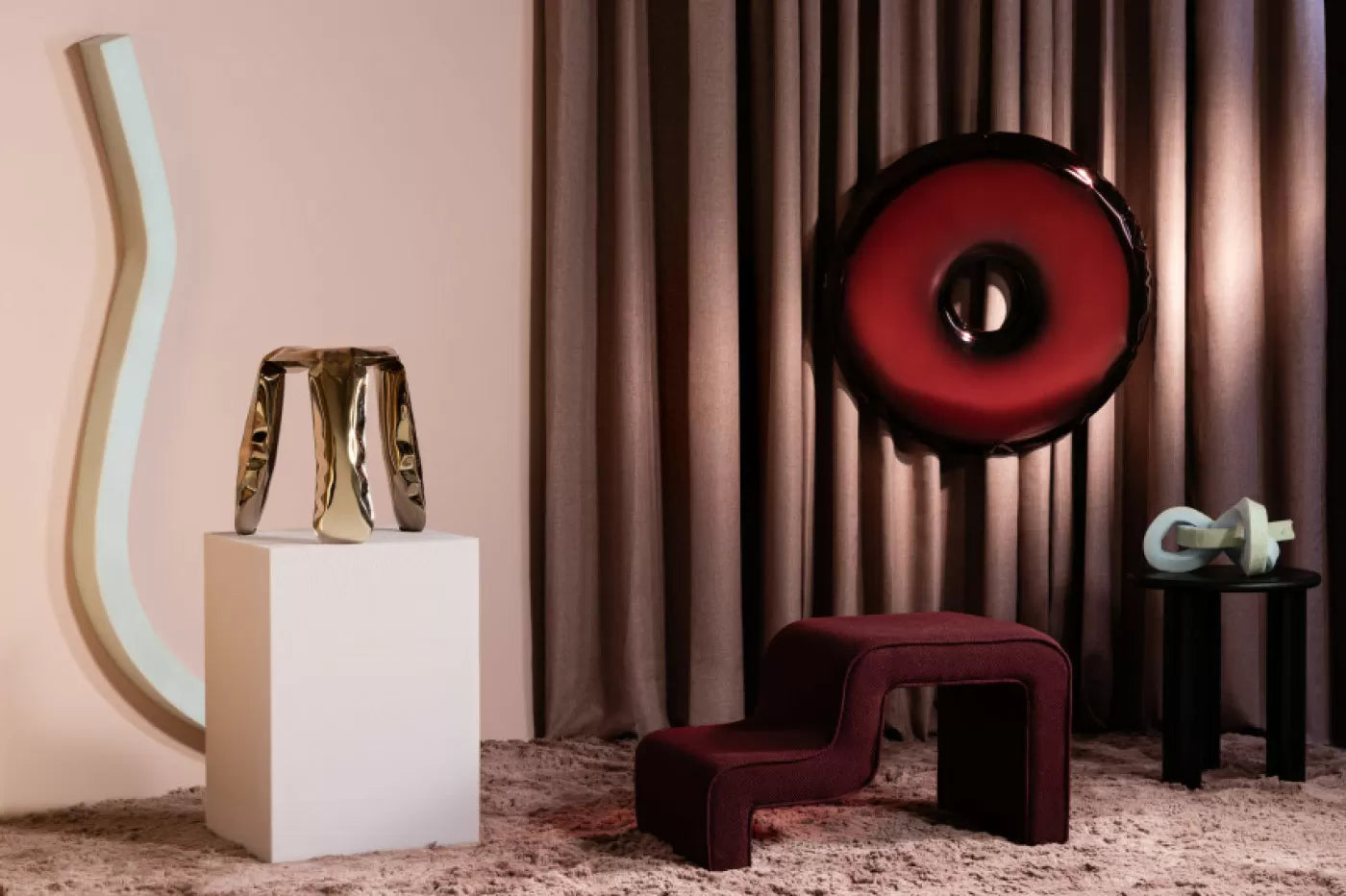 Lustro RONDO Übergänge Helix Nebel topas-saphirfarben