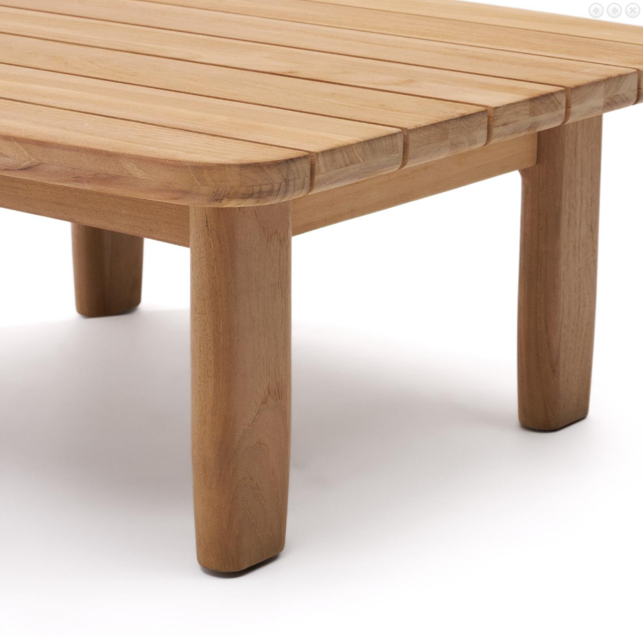 Stolik kawowy TIRANT lite drewno tekowe do salonu – styl minimalistyczny
