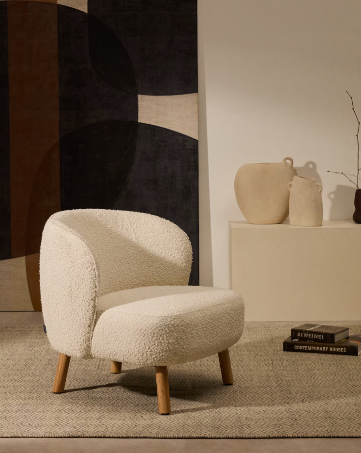 Fotel ULIT witte boucle