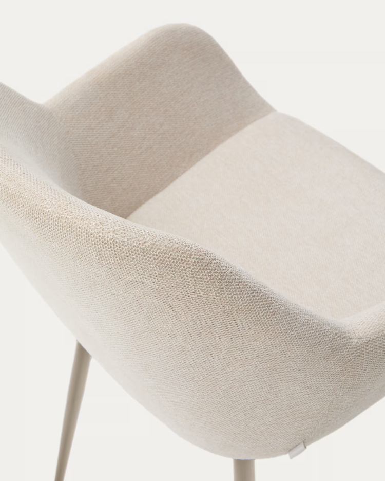 Stoel KONNA beige met beige basis