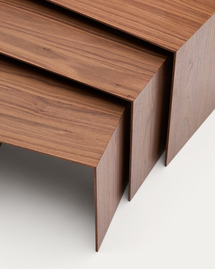 Set bijzettafels LITTO notenhout