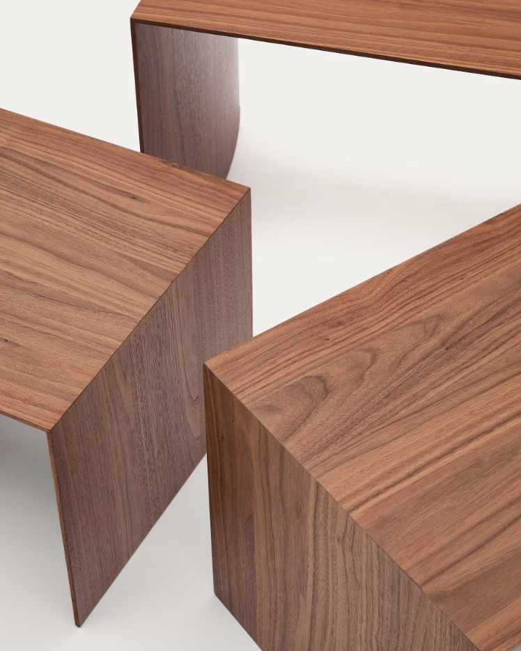 Set bijzettafels LITTO notenhout