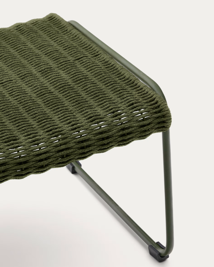 Buitenpoef MAURINA groen met groene stalen basis