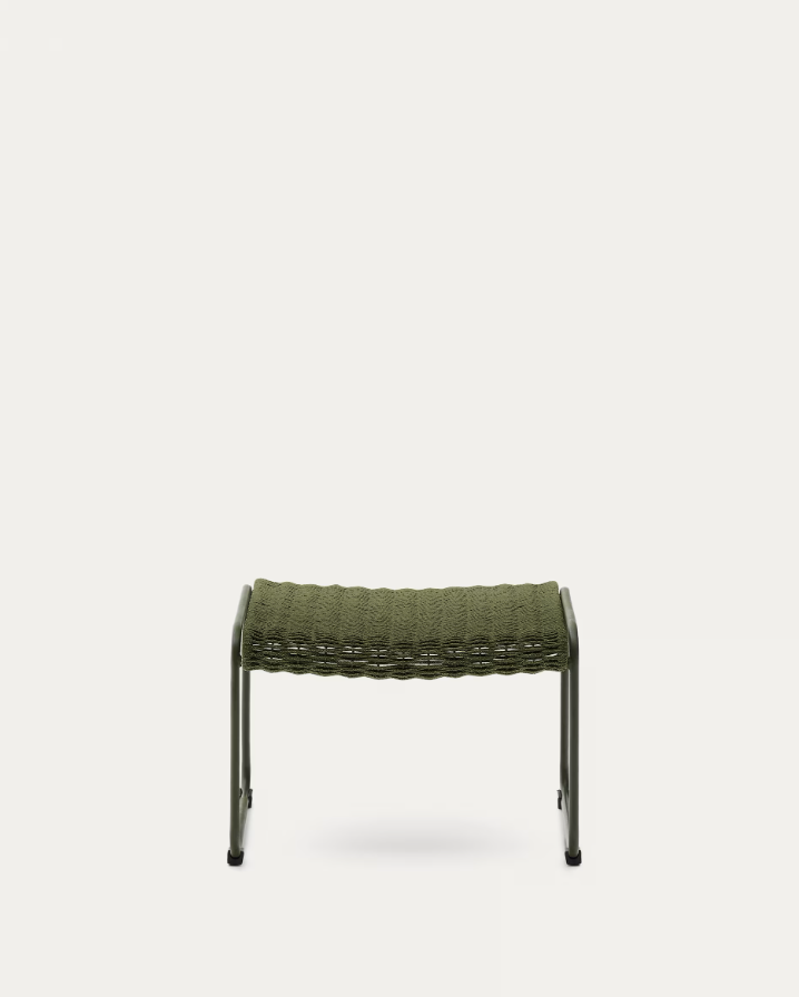 Buitenpoef MAURINA groen met groene stalen basis