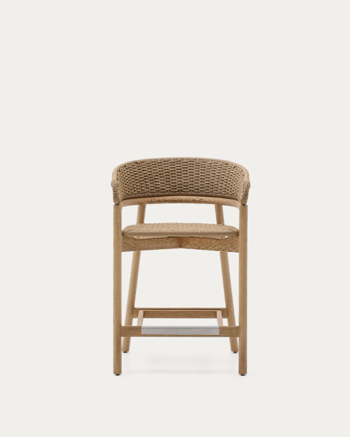 Arinella externe Hoker -Accation -Holz mit einem beige Seil